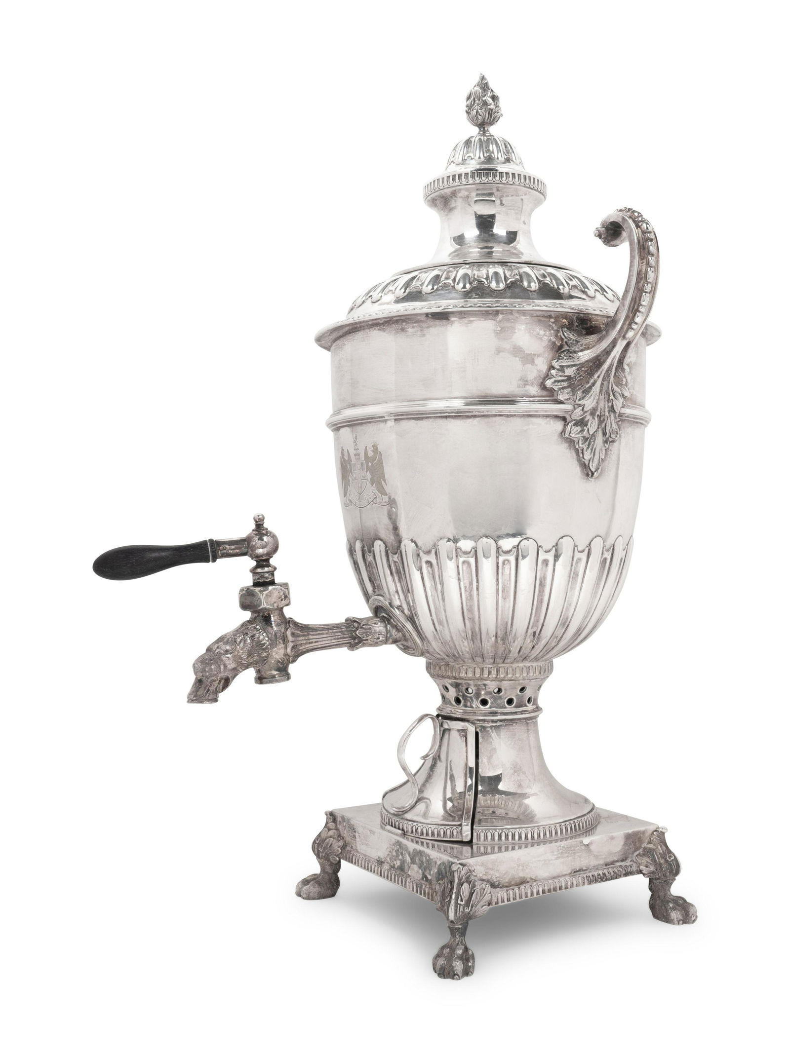 An English Electroplate Tea Urn Height 24 1/2 x width (1 of 2)