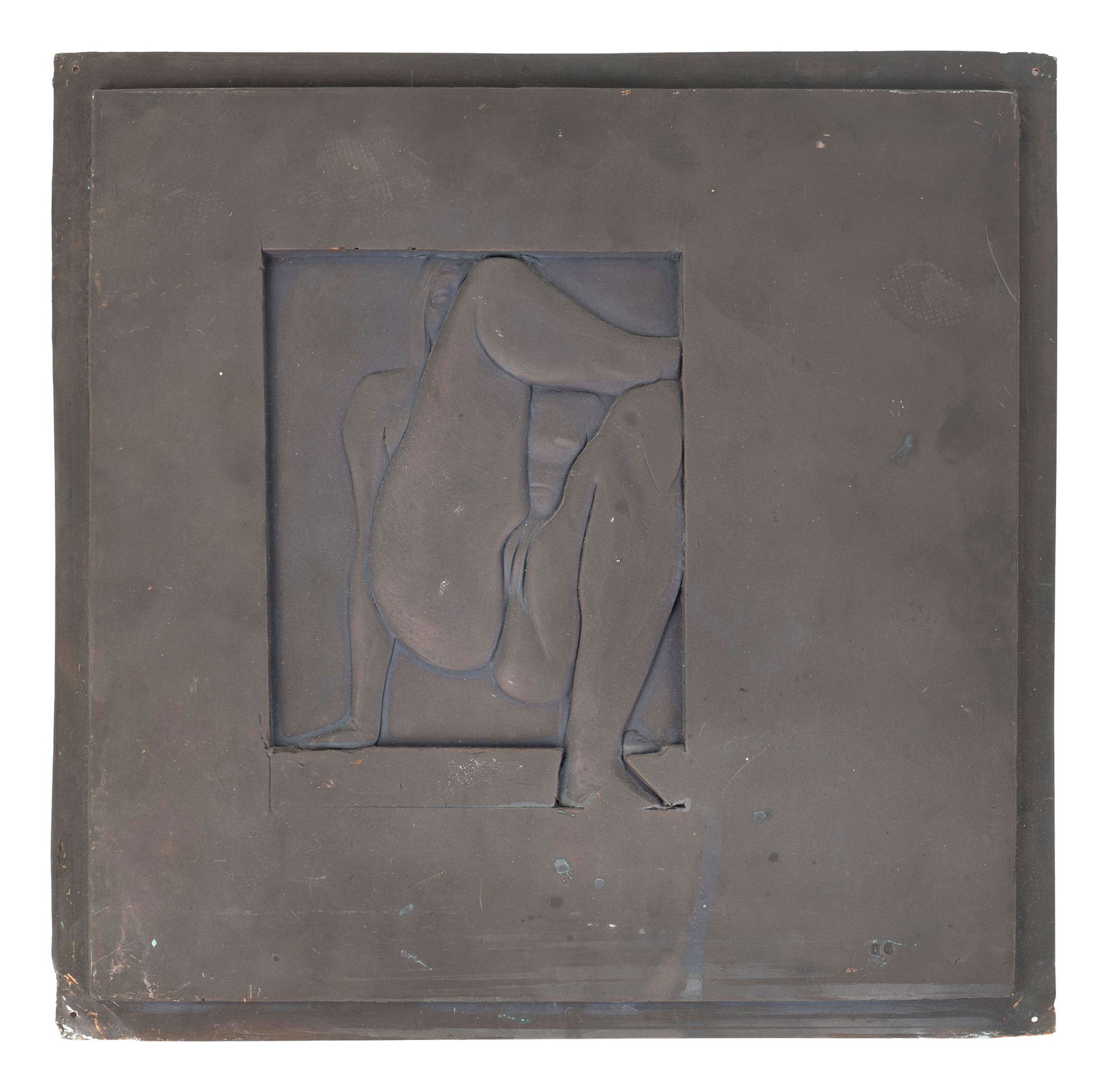 Robert Graham (American, 1938-2008) Untitled (nude),: Robert Graham (American, 1938-2008) Untitled (nude), 1992 cast copper bas-relief marked "O 7" 14 inches square Provenance: Acquired from the artist
