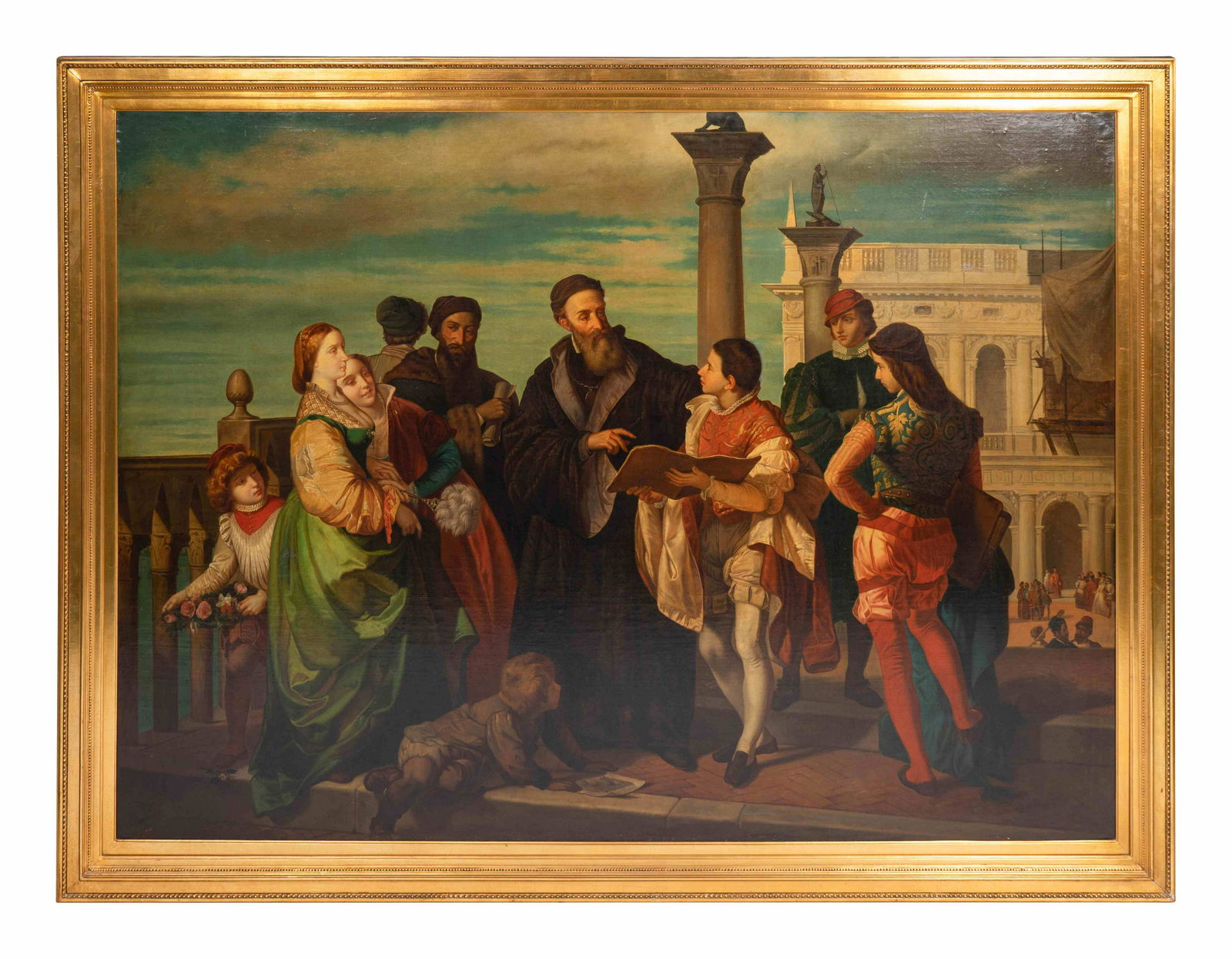 Contiental School (19th Century) On the Steps of the Do (1 of 2)