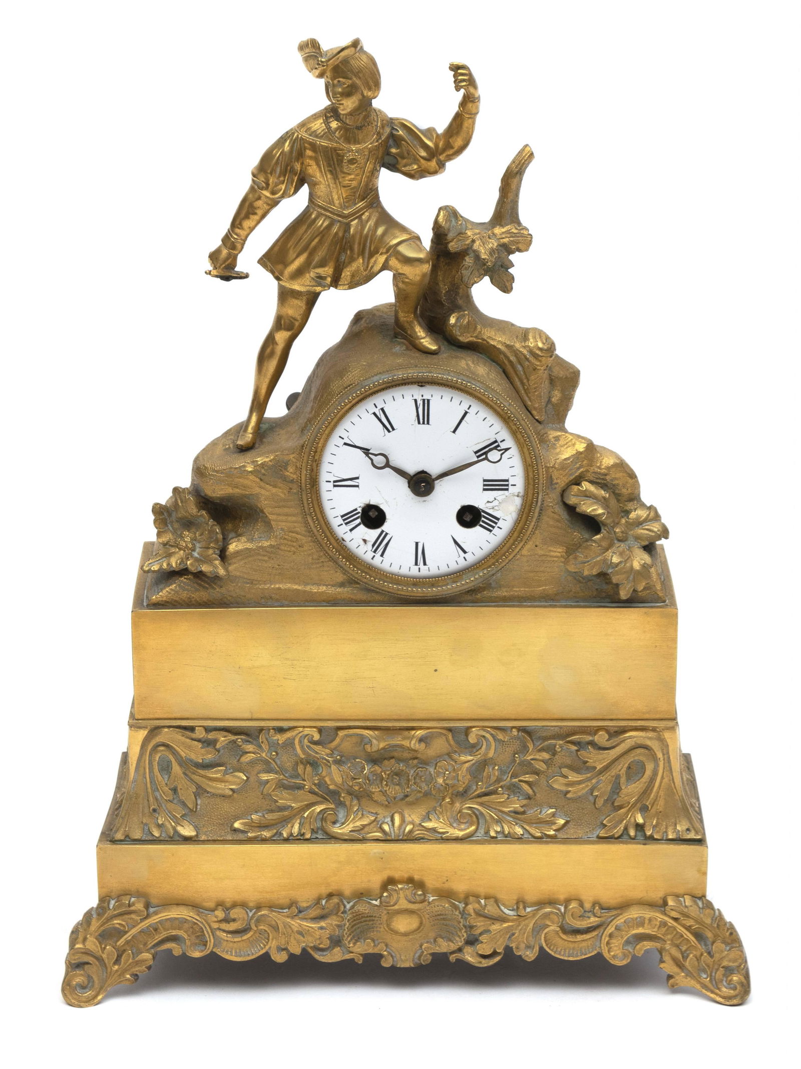 A French Empire Gilt Metal Shelf Clock Height 15 1/4 x (1 of 1)