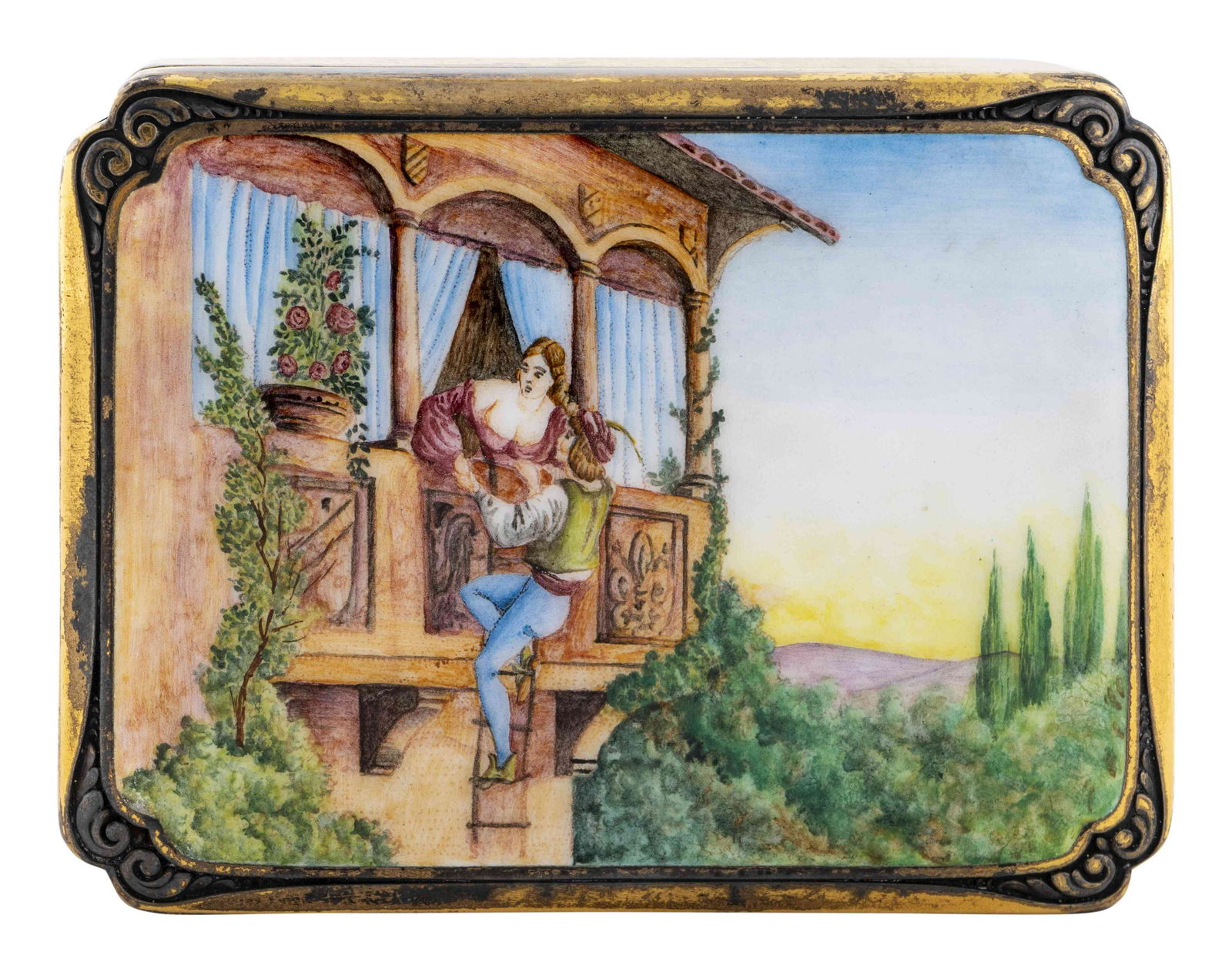 A Continental Brass Box  Height 1 1/8 x width 4 (1 of 1)