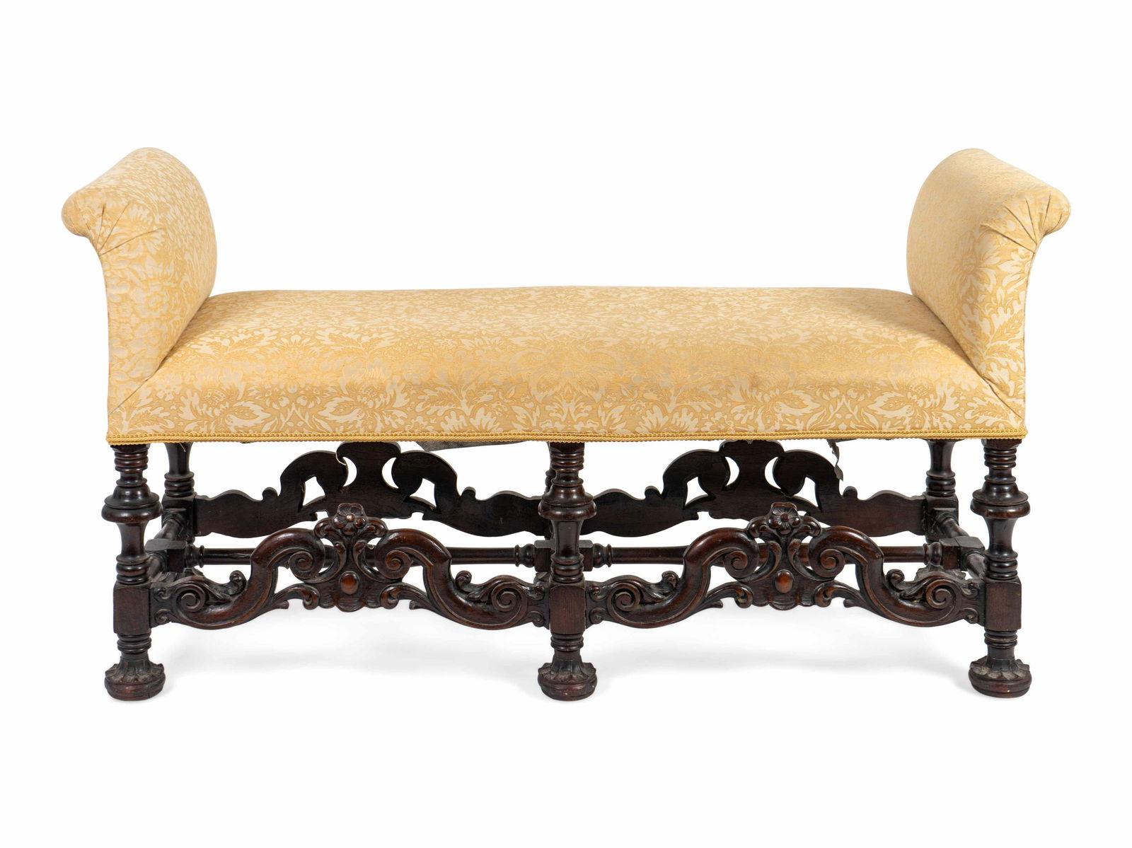 A William and Mary Style Upholstered Window Seat Height (1 of 2)