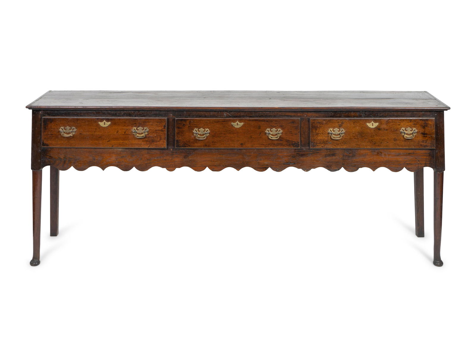 A George III Provincial Oak Dresser Base Height 31 x (1 of 2)