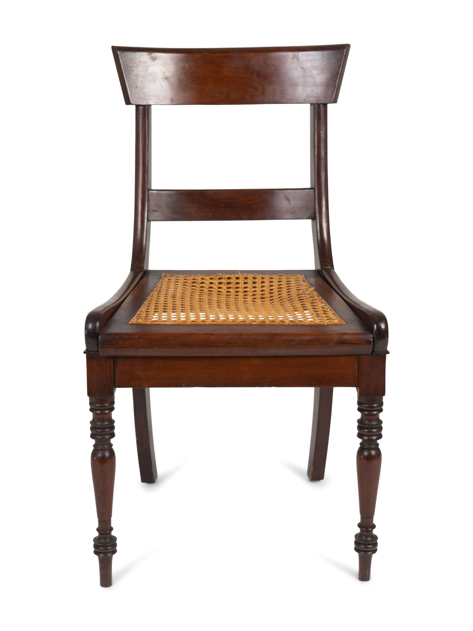 A British Colonial Caned Mahogany Side Chair  (1 of 2)