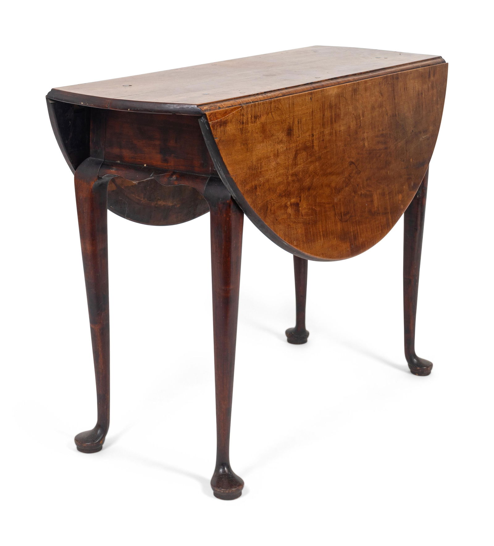 A Queen Anne Maple Drop-Leaf Table Height 27 x width 42 (1 of 2)