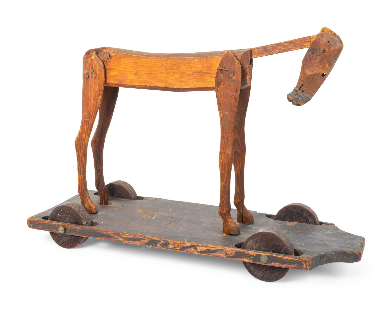  An American Folk Art Carved Pine Articulated (1 of 1)