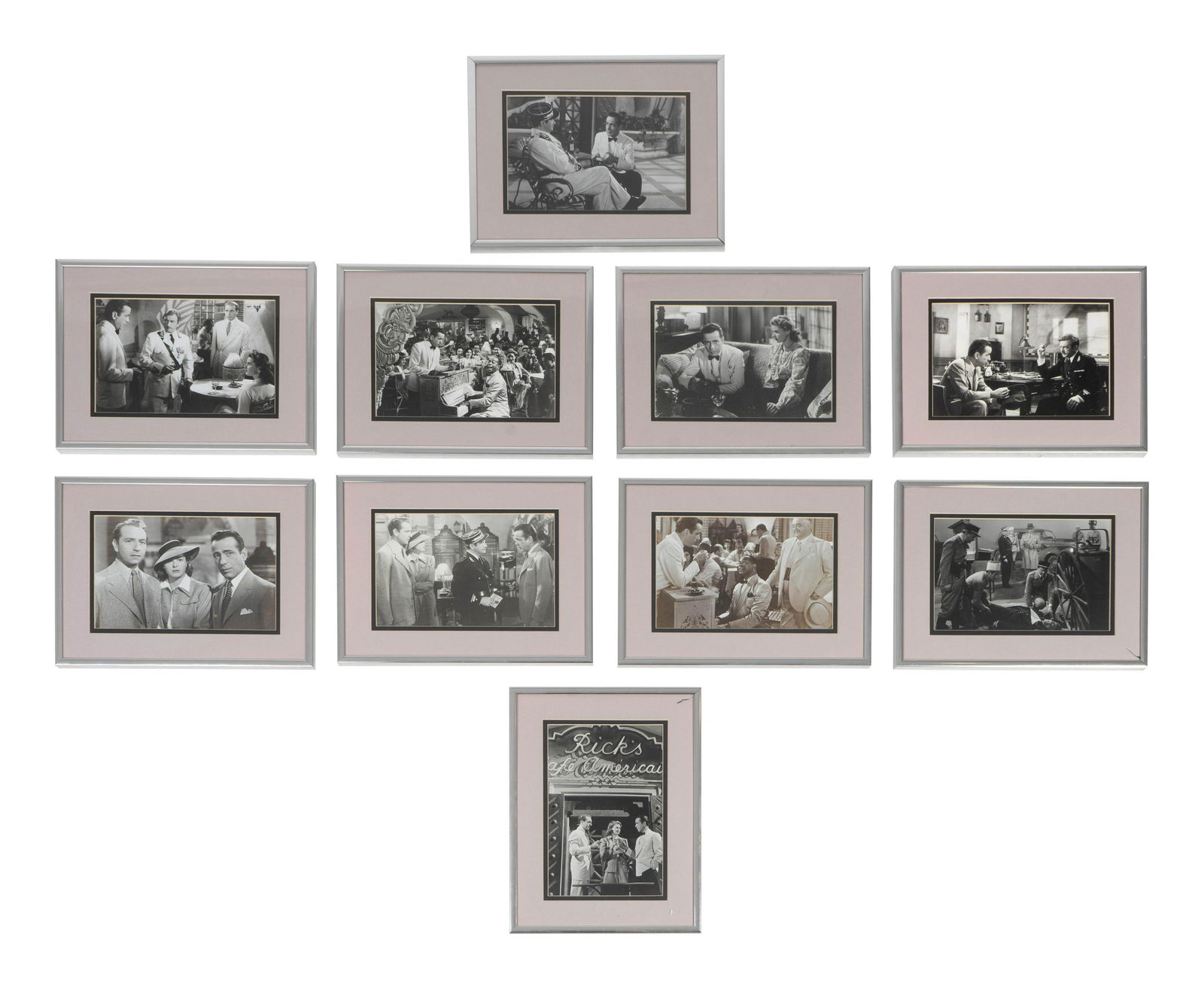 A Warner Brothers Press Kit for the Movie Casablanca: A Warner Brothers Press Kit for the Movie Casablanca comprising 11 black and white photographs from the movie