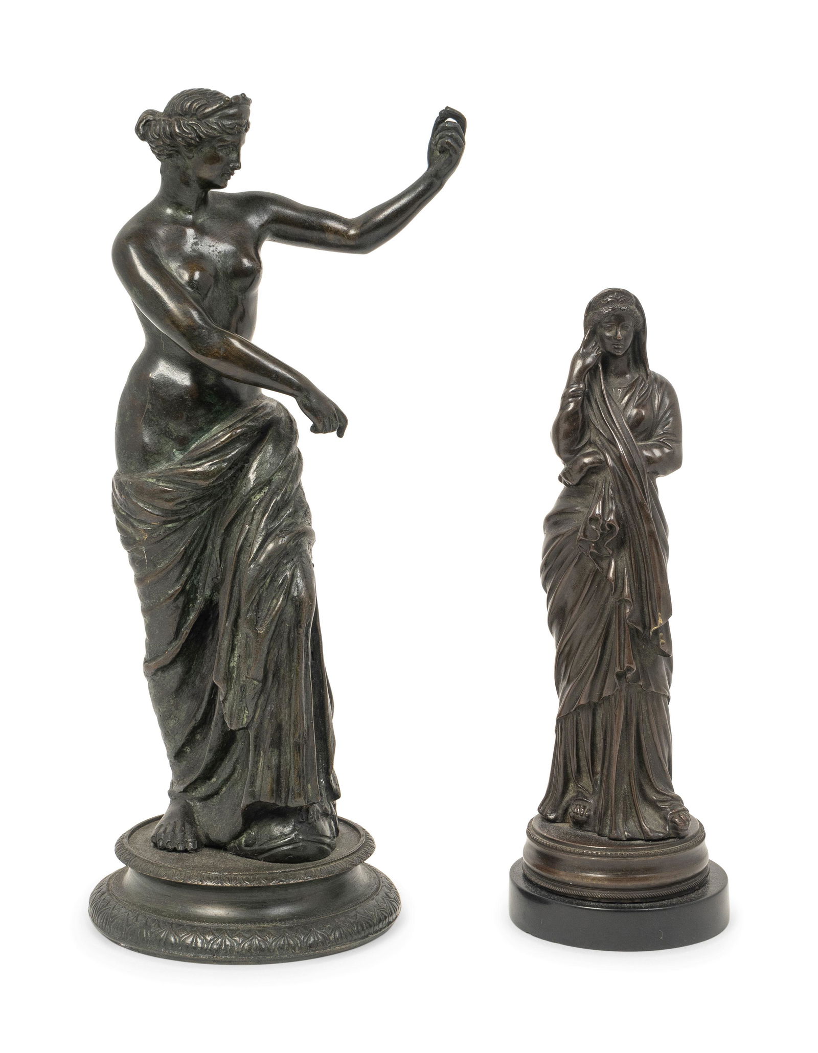 Two Continental Patinated Bronze Figures of Classical (1 of 1)