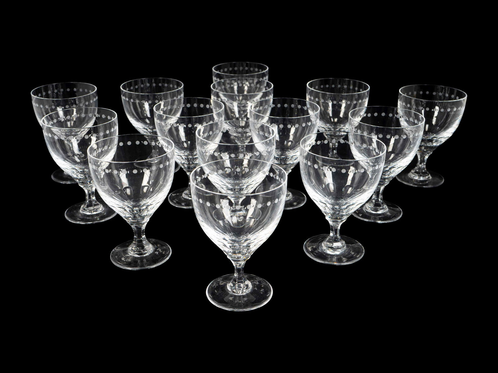 A Set of Fourteen William Yeoward Cut-Glass Water (1 of 1)