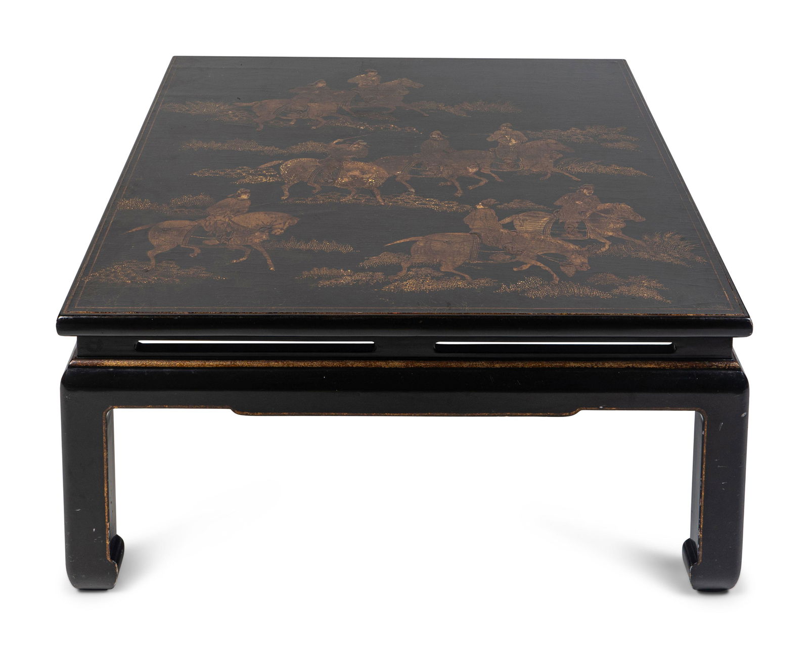 A Chinese Gilt-Decorated Black Lacquer Low Table Height (1 of 2)