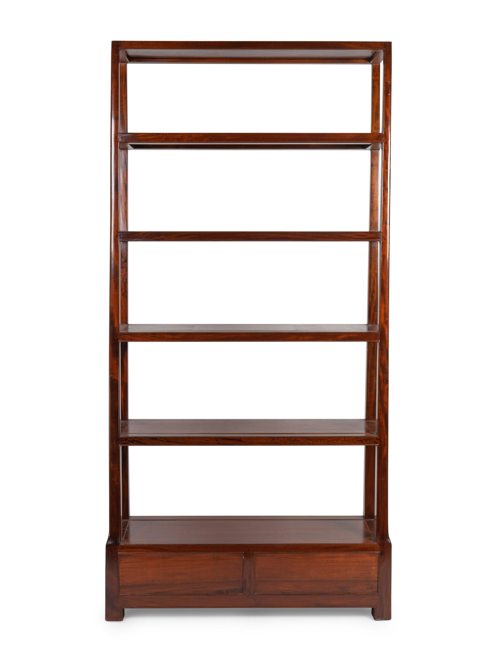A Chinese Style Mahogany Etagere Height 87 x with 41: A Chinese Style Mahogany Etagere 20TH CENTURY Height 87 x with 41 1/2 x depth 13 1/2 inches.