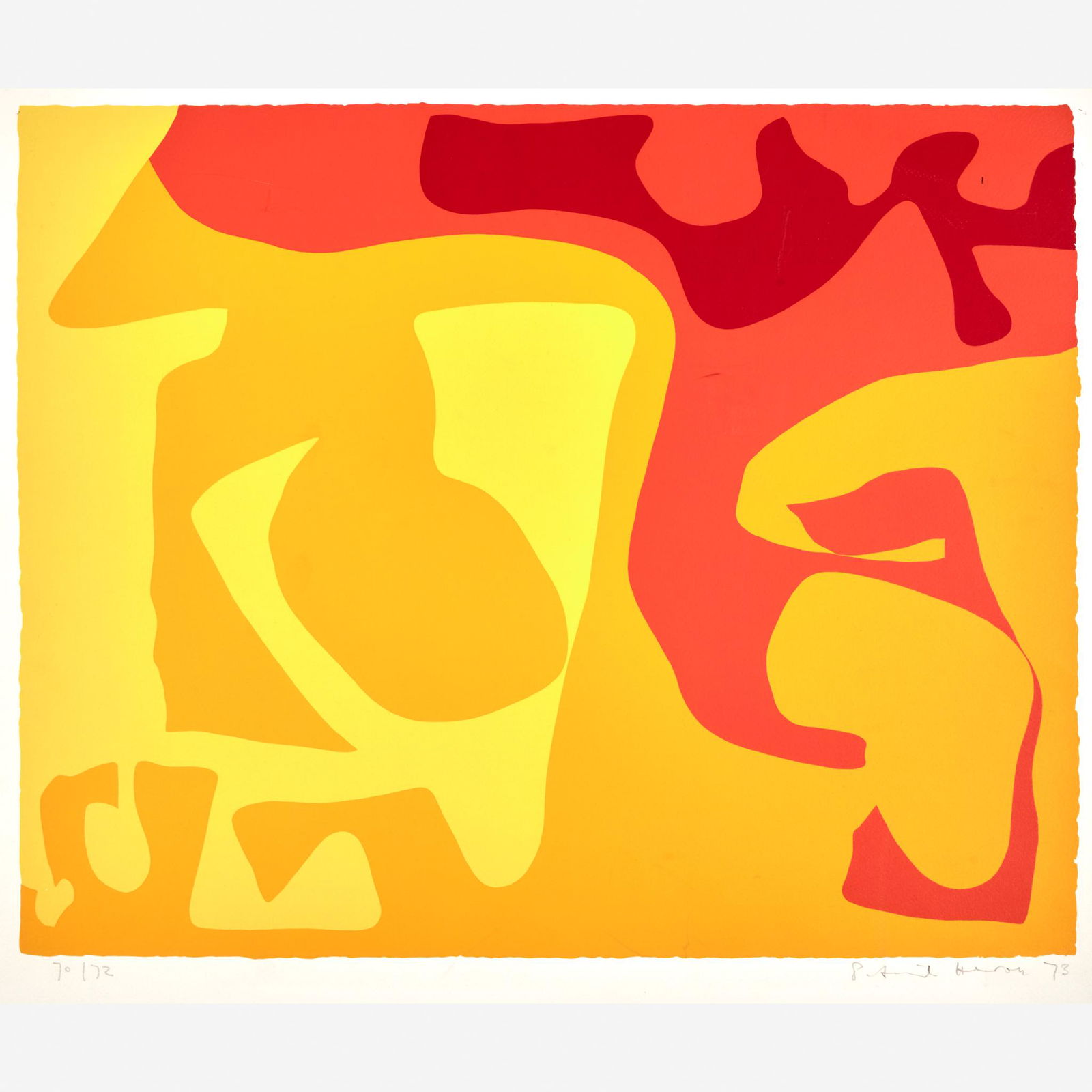 Patrick Heron (British, 1920–1999), , Small Yellow: Patrick Heron (British, 1920–1999)Small Yellow1973, pencil signed and dated, numbered 70/72, with full margins, Kelpra Studio, London, printer. Color screenprint on wove paper.image: 16 5/8 x 20 1/2