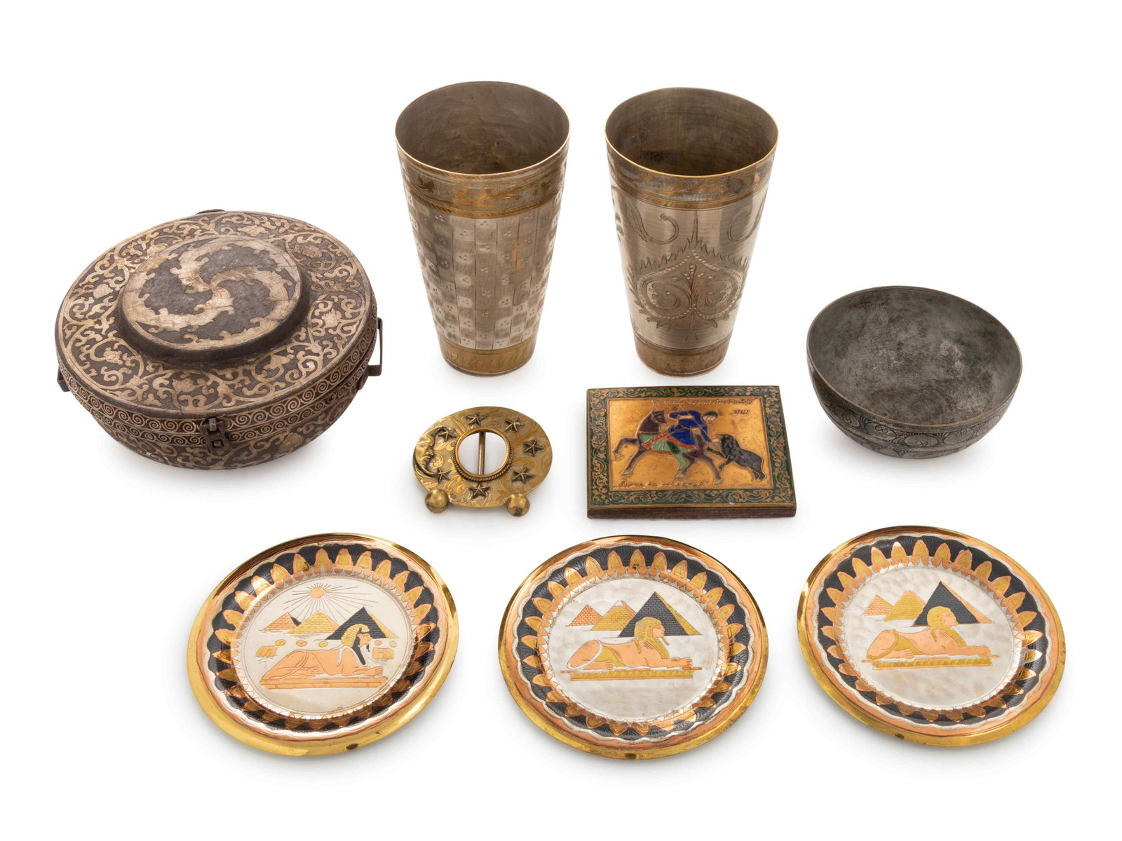 Nine Metal Decorative Articles (1 of 3)