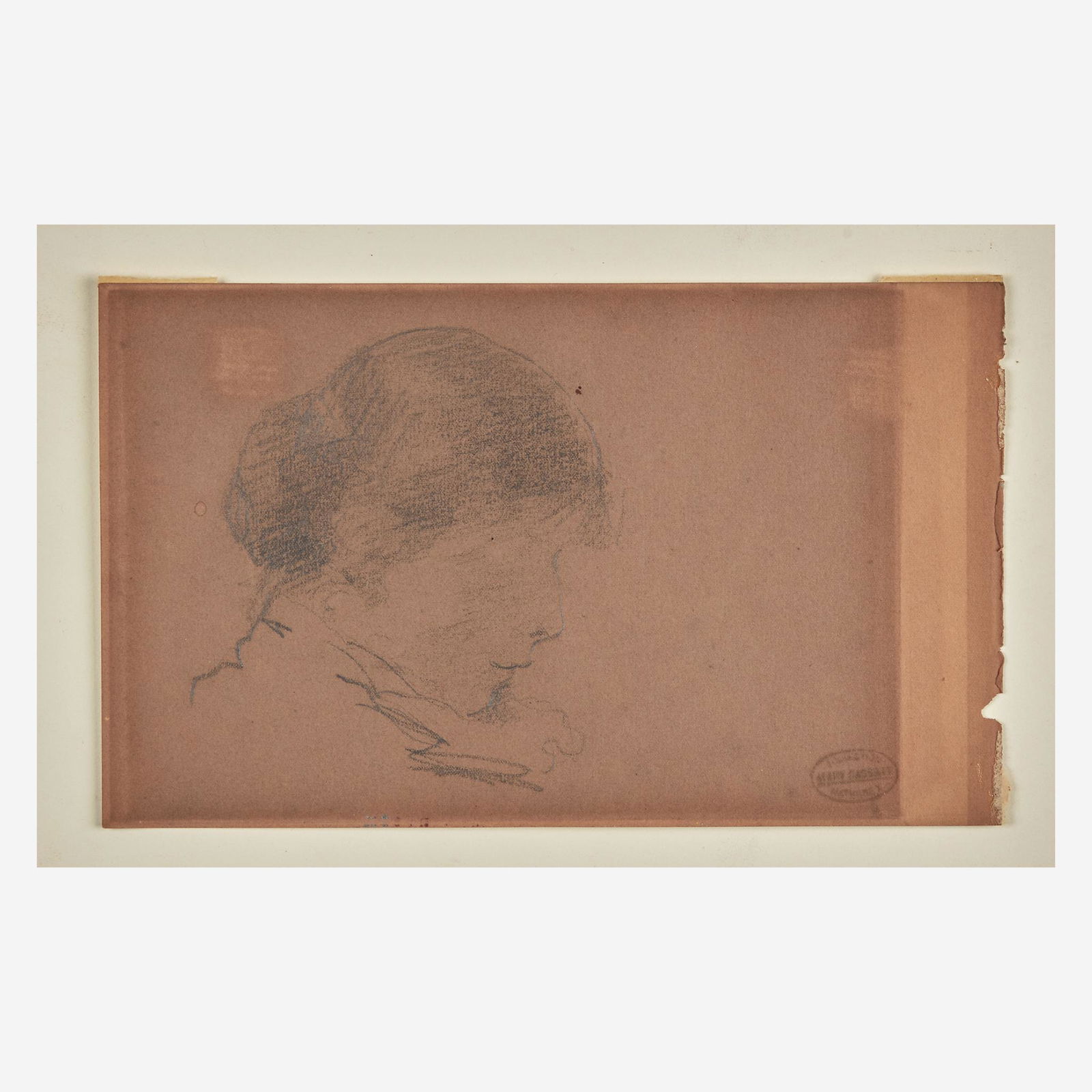 Mary Cassatt (American, 1844–1926), , Head of a Woman (1 of 2)