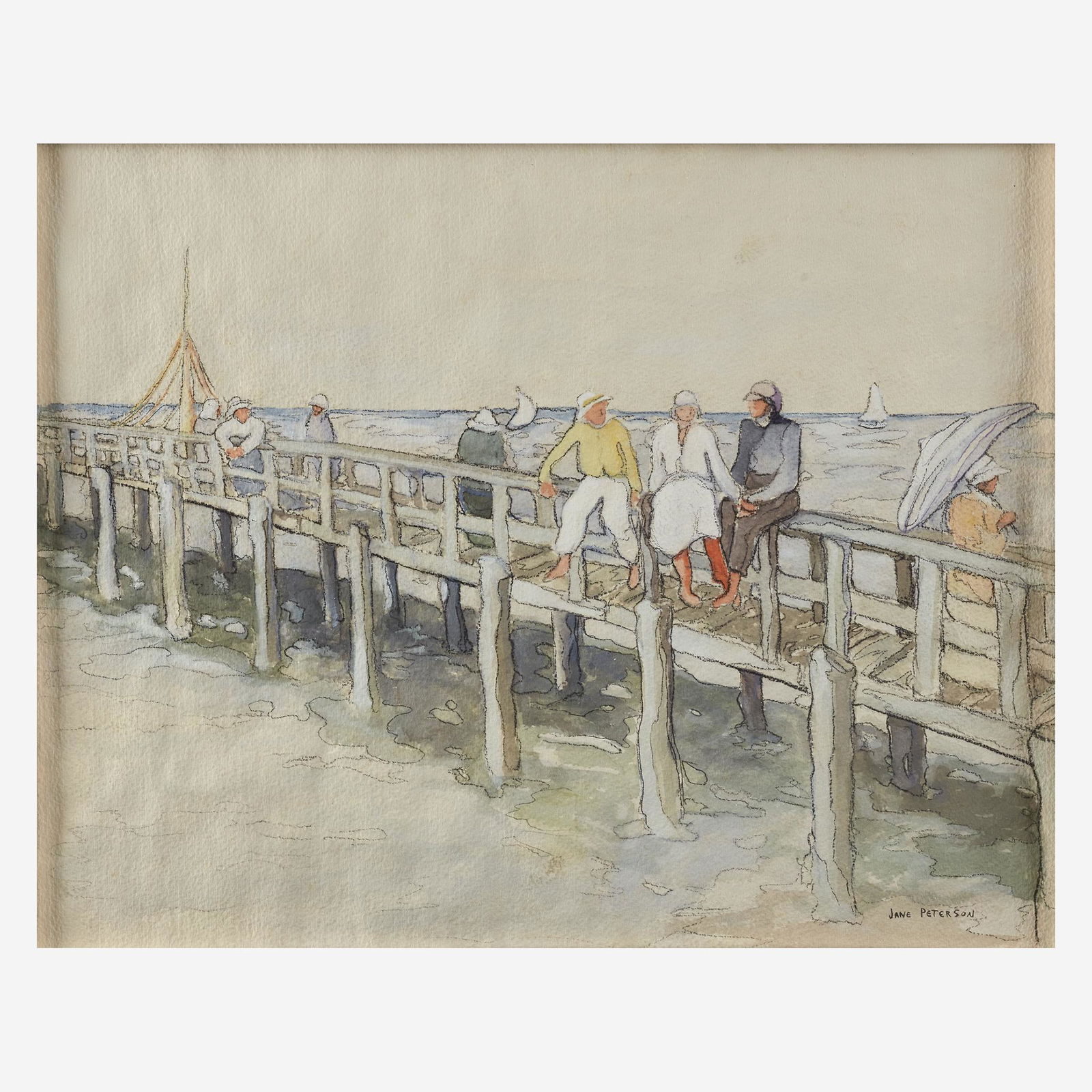 Jane Peterson (American, 1876-1965), , On the Pier (1 of 1)