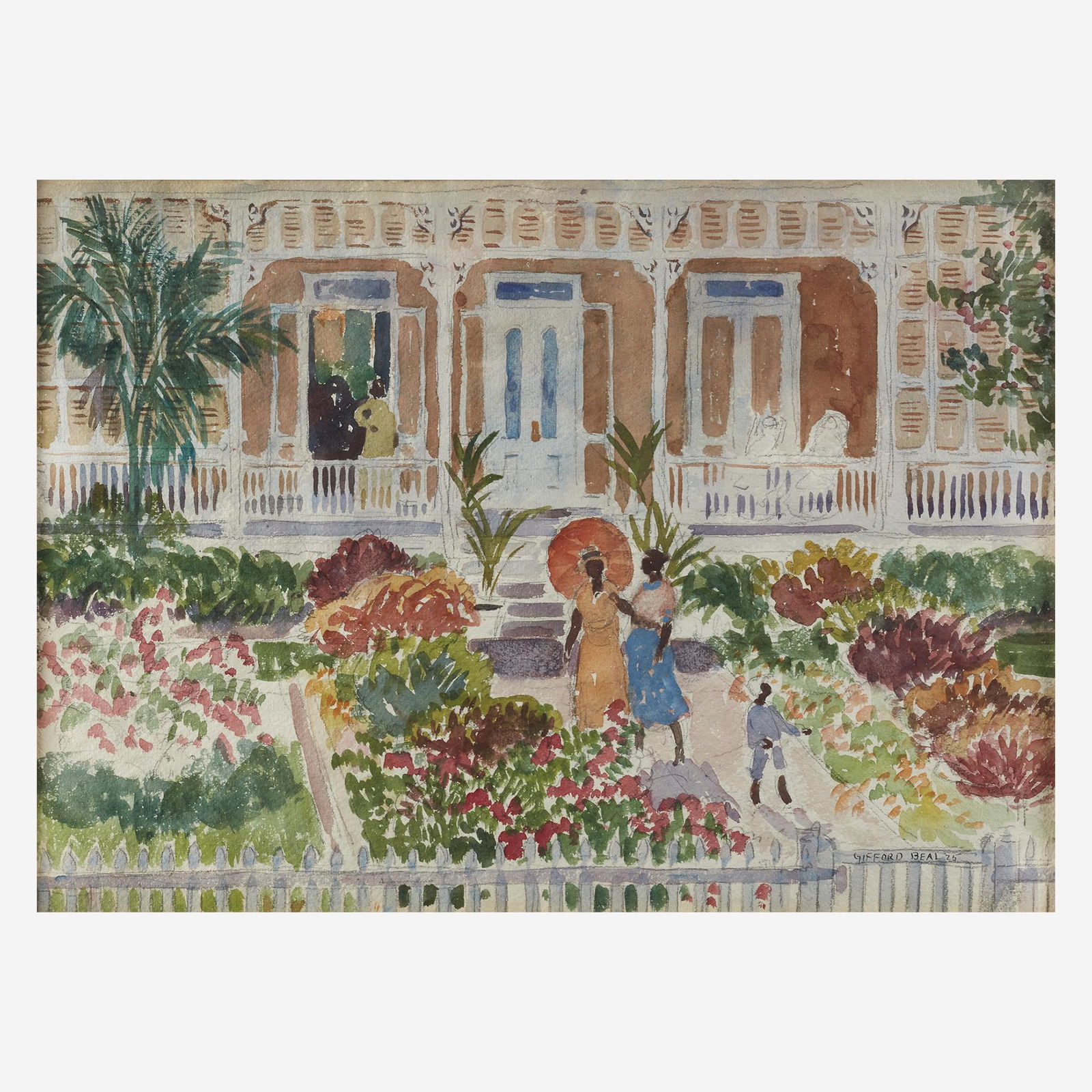 Gifford Beal (American, 1879–1956), , Houses, Nassau (1 of 1)