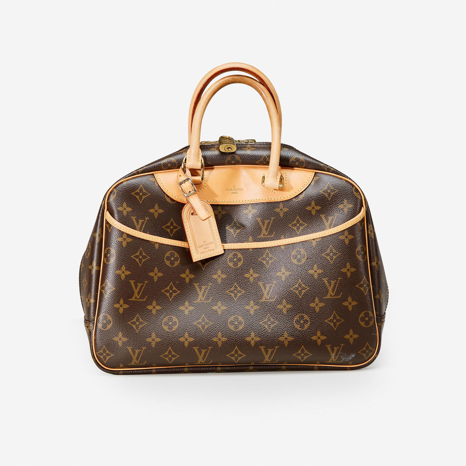 A leather and canvas handbag, Louis Vuitton, Deauville, (1 of 3)