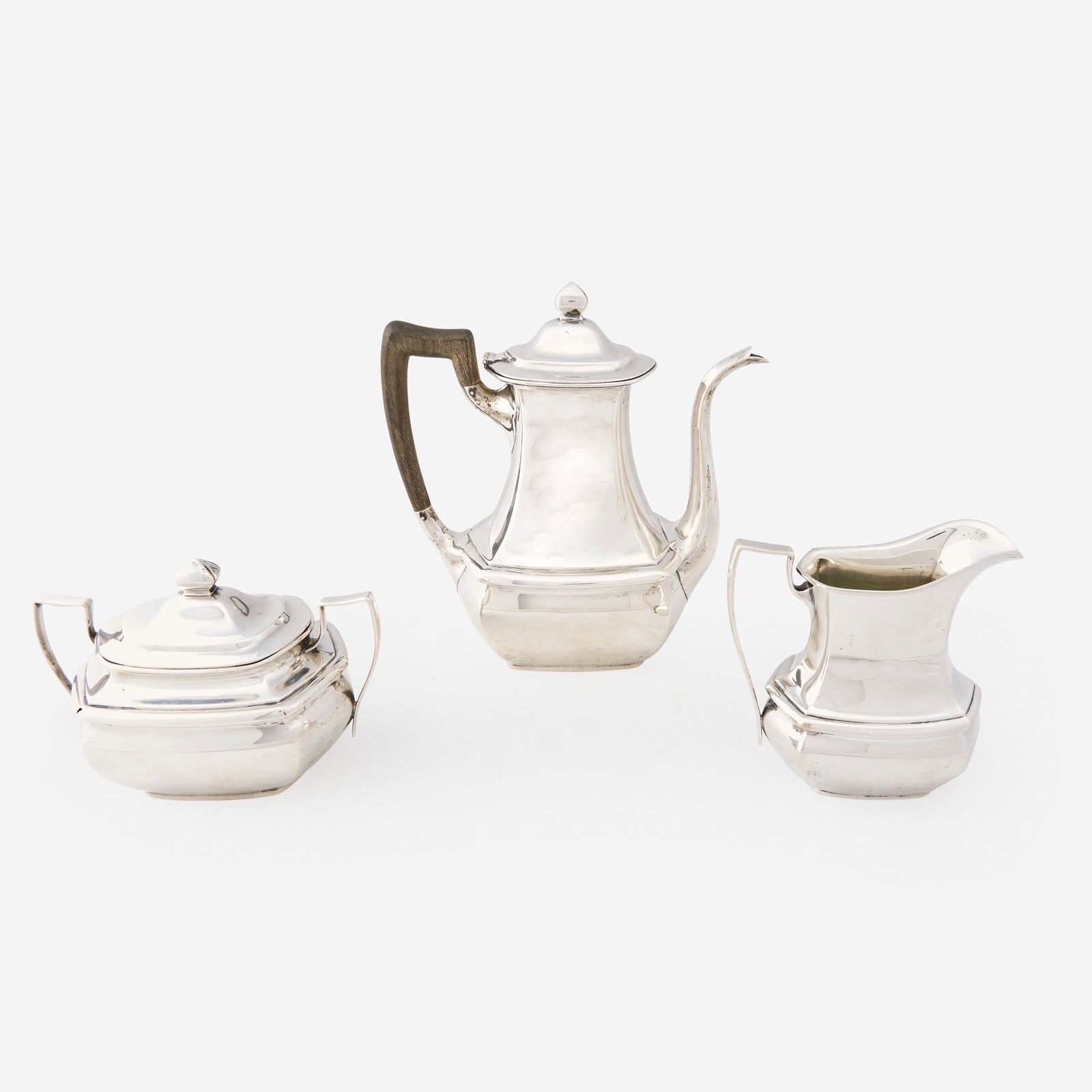 An American sterling silver three-piece coffee service, (1 of 1)
