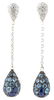 A Pair of 18 Karat White Gold, Diamond, Blue Topaz and