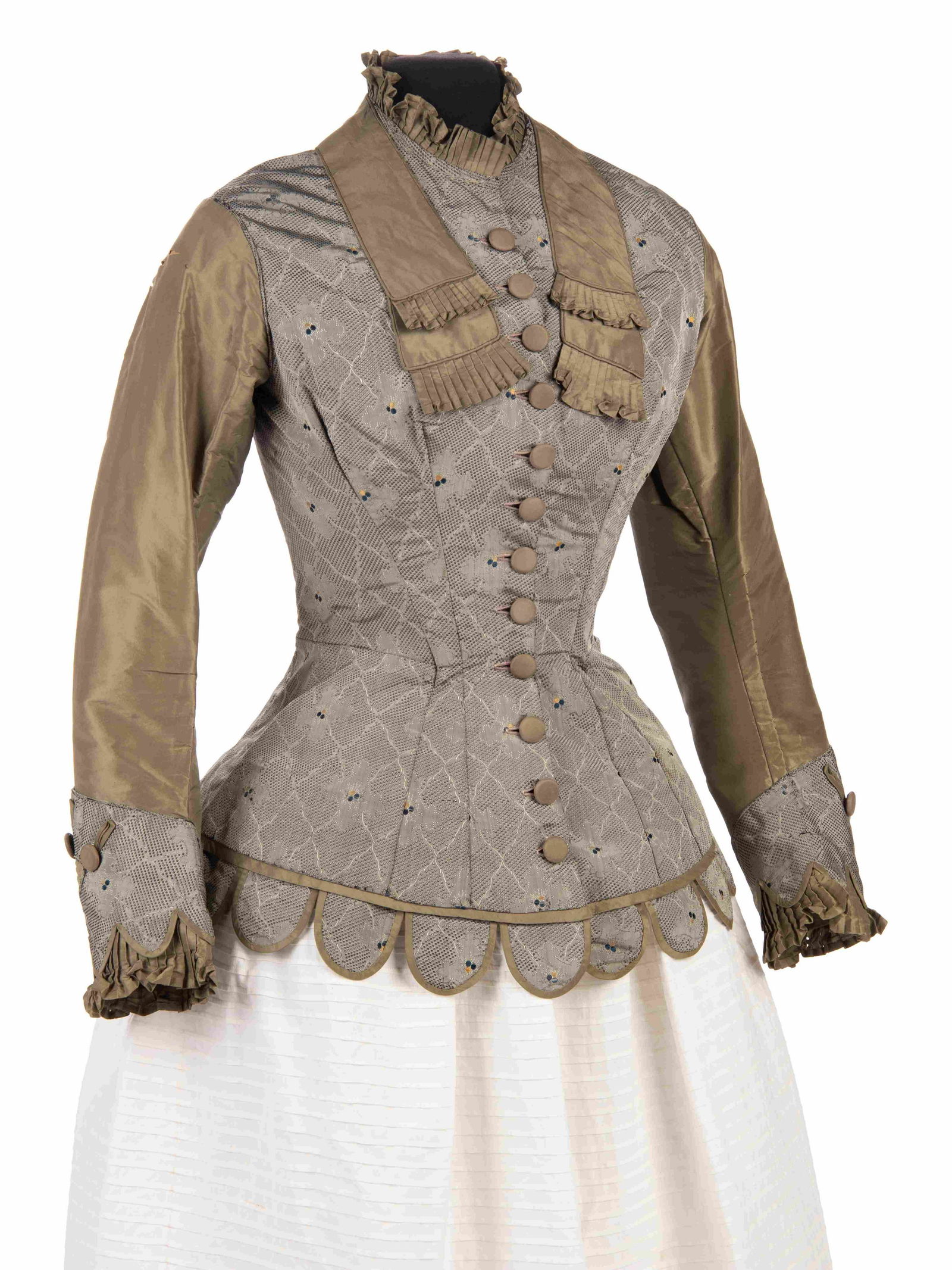 Two Silk Taffeta Evening Bodices, 1880s (1 of 15)