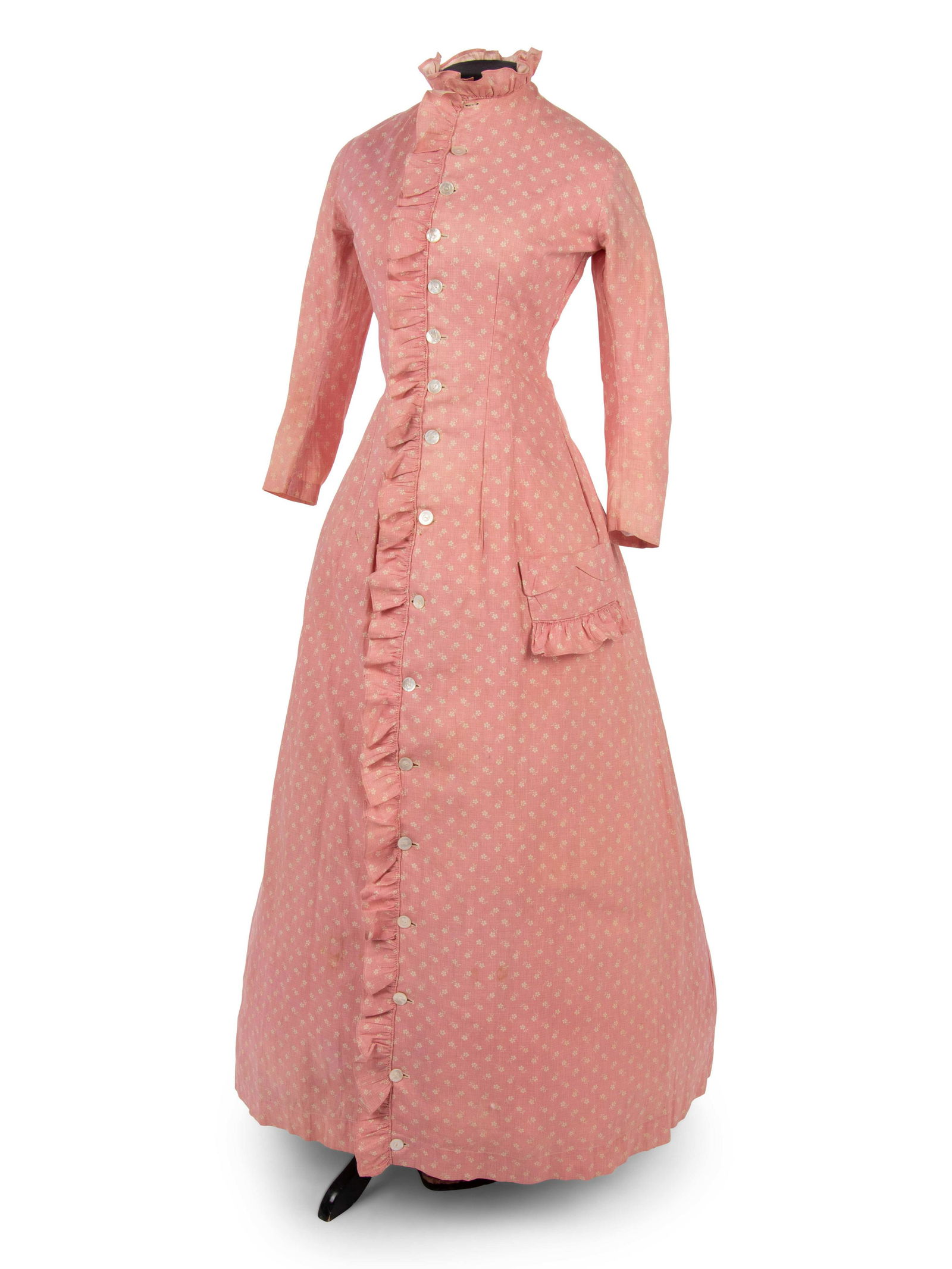 Two Printed Cotton Dresses, and One Blouse, 1870-80s (1 of 17)