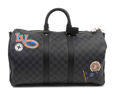 Louis Vuitton Gray and Red 2018 World Cup Limited Edition Keepall