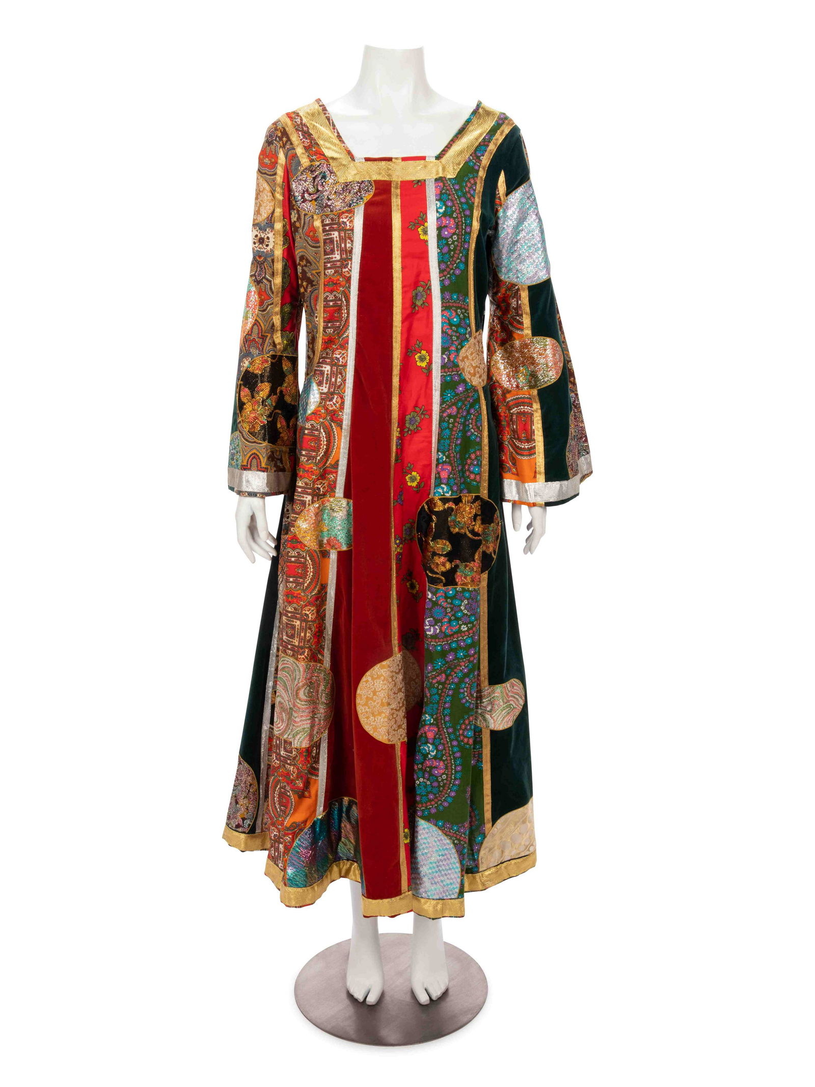 Sant Angelo Patchwork Klimt Bohemian Dress, 1969 (1 of 5)
