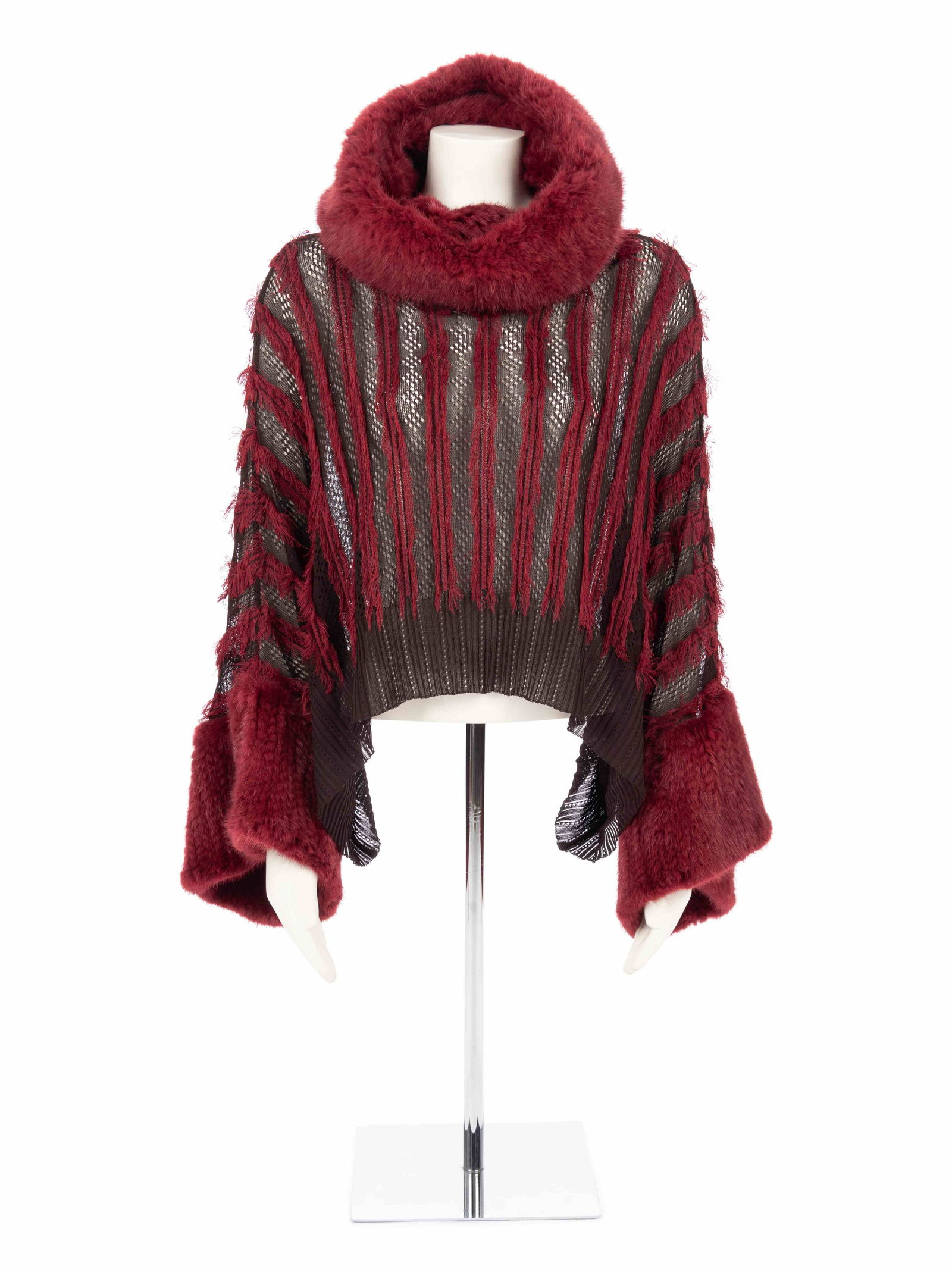 Christian Dior Red Mink Knit Top, 2000s (1 of 4)