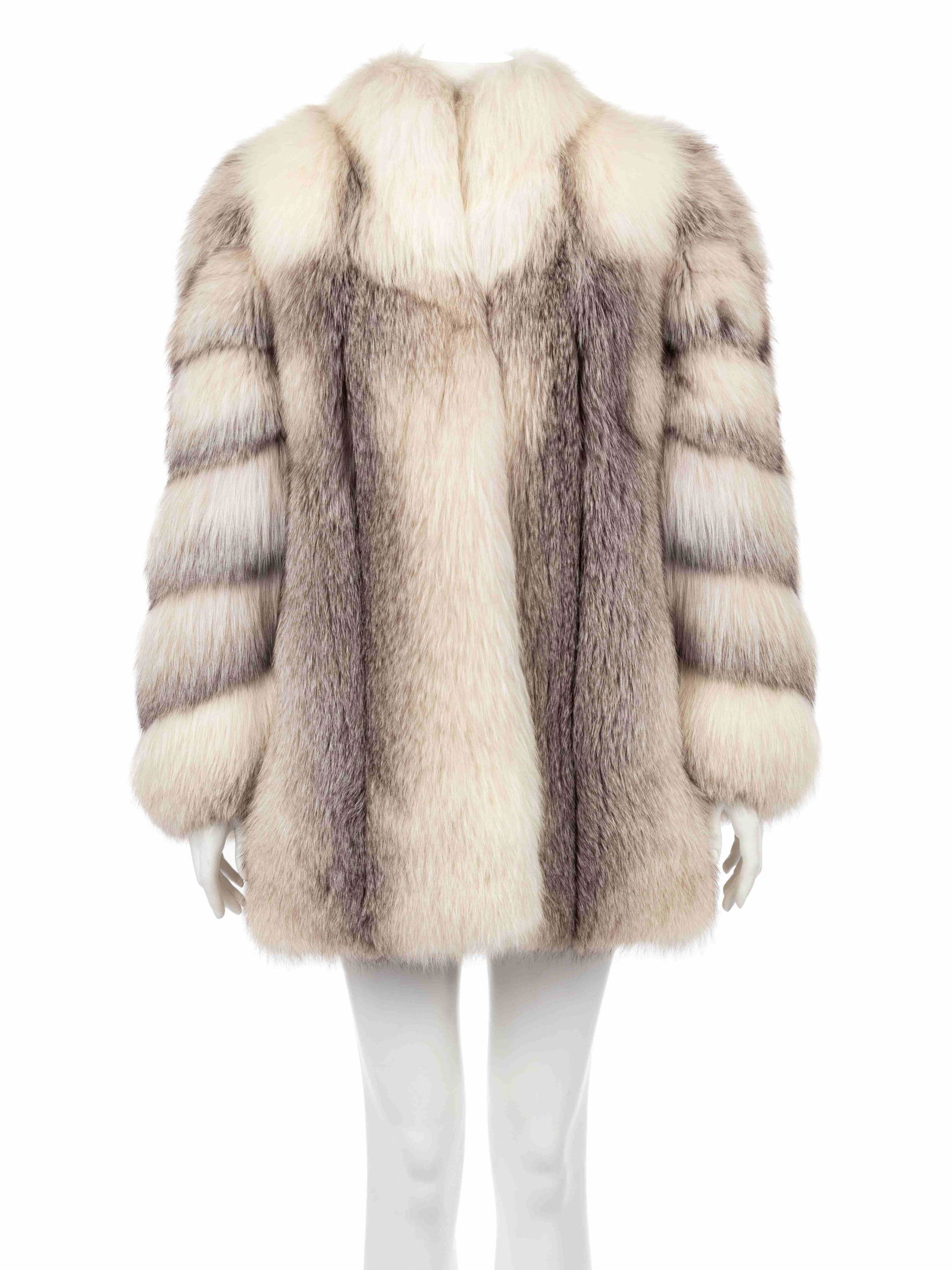 Yves Saint Laurent Gray Fox Coat, 1980s (1 of 5)