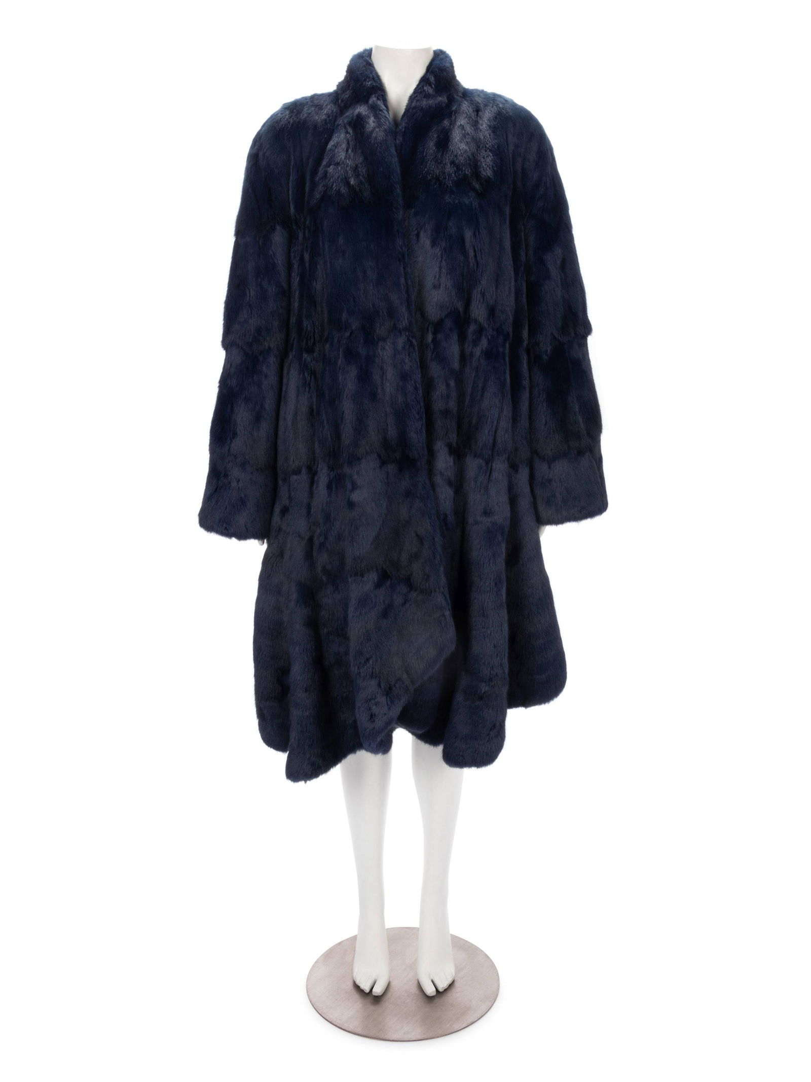 Revillon Blue Fur Coat, 1980-90s (1 of 4)