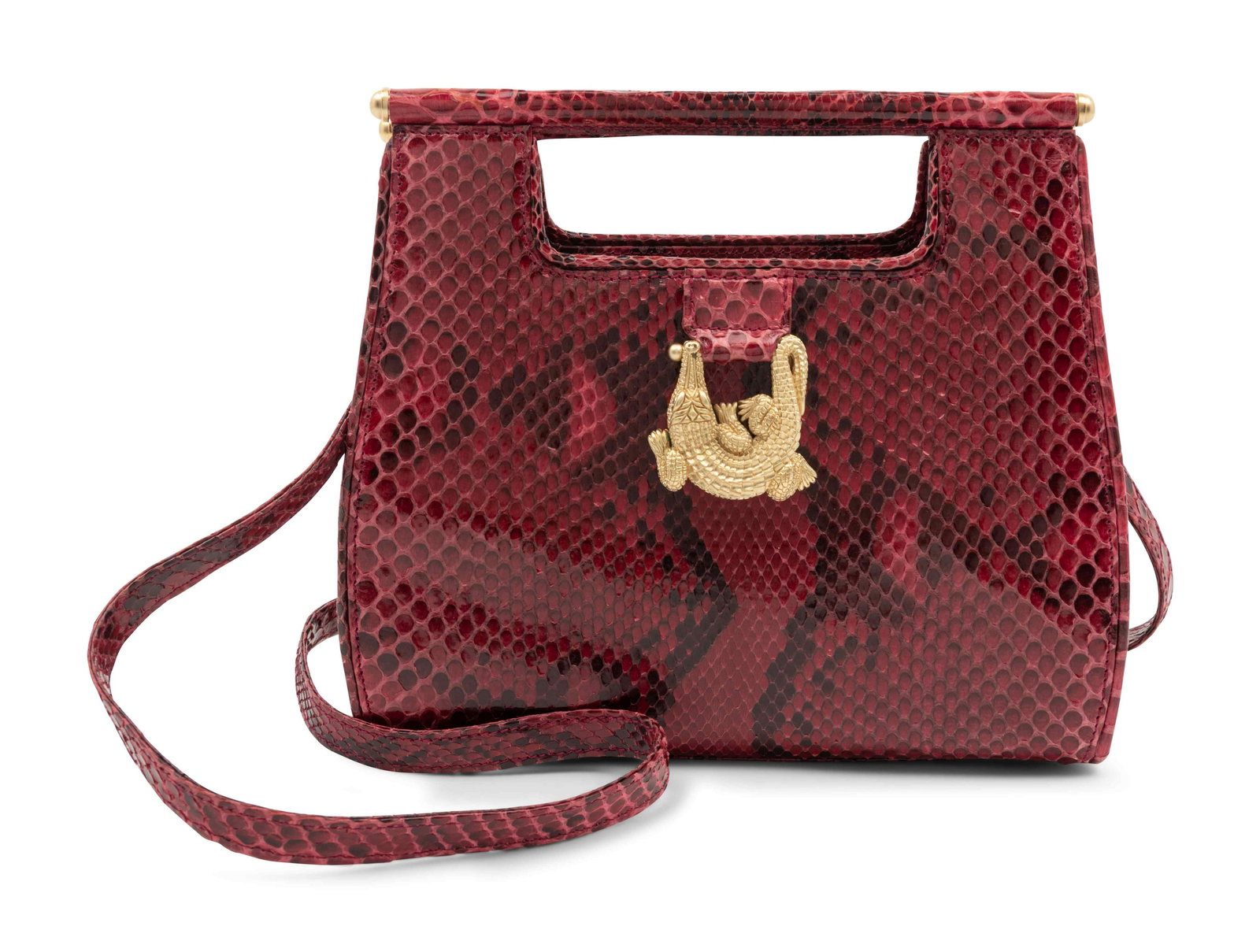 Kieselstein-Cord Magenta Snakeskin Bag, 1993 (1 of 7)