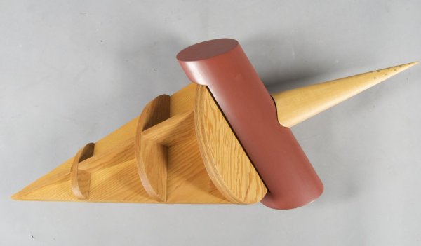 John Okulick, (American, b. 1947), Fortune Teller, 1988: John Okulick (American, b. 1947) Fortune Teller, 1988 wood signed, titled and dated 1988 (verso) Height 40 x width 20 x depth 6 inches.