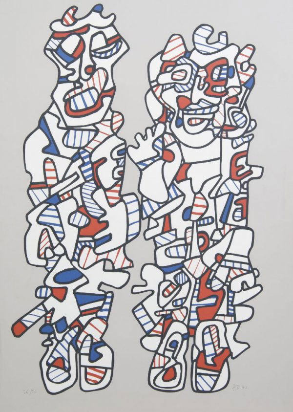 Jean Dubuffet, (French, 1901-1985), Delegation: Jean Dubuffet (French, 1901-1985) Delegation color silkscreen edition 26/50, initialed and dated 74 (lower right) 30 x 21 3/4 inches.