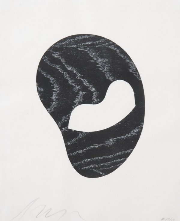 Jean Arp, (French, 1886-1966), Composition: Jean Arp (French, 1886-1966) Composition color woodblock edition 47/50 10 x 8 inches.