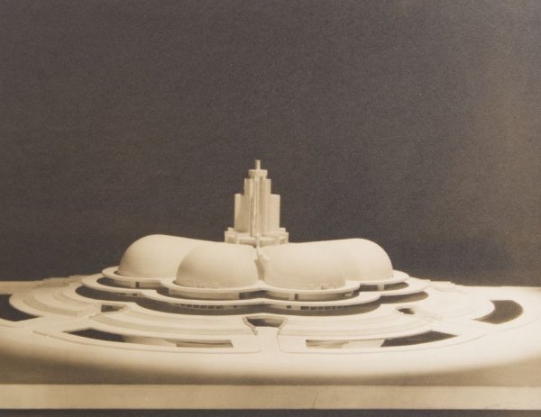 Maurice Goldberg, (American, 20th Century), Model for 1: Maurice Goldberg (American, 20th Century) Model for 1933 World's Fair by Norman Bel Geddes, 1930 and Model for 33 World's Fair (a pair of works) gelatin silver prints one stamped (on the verso) Larges