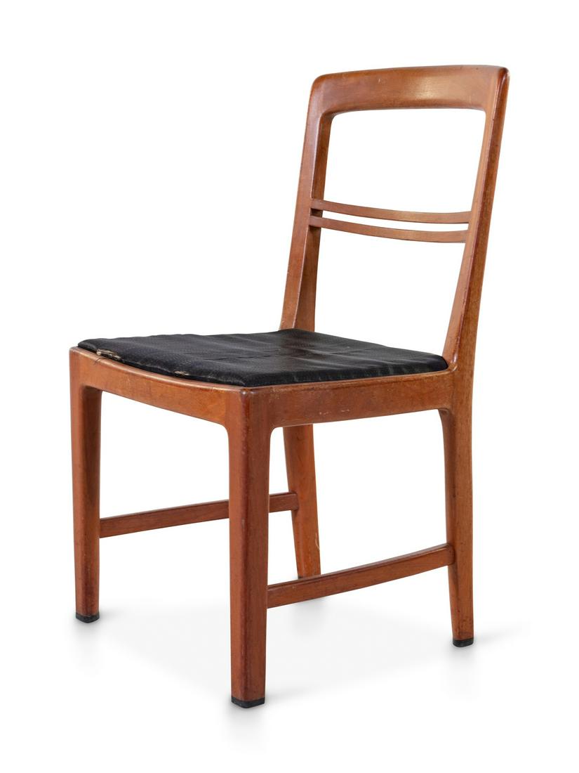 Carl-Axel Acking (Swedish, 1910-2001) Side Chair: Carl-Axel Acking (Swedish, 1910-2001) Side Chair teak, upholstery branded manufacturer's marks to underside H 33 x W 19 x D 18 inches.