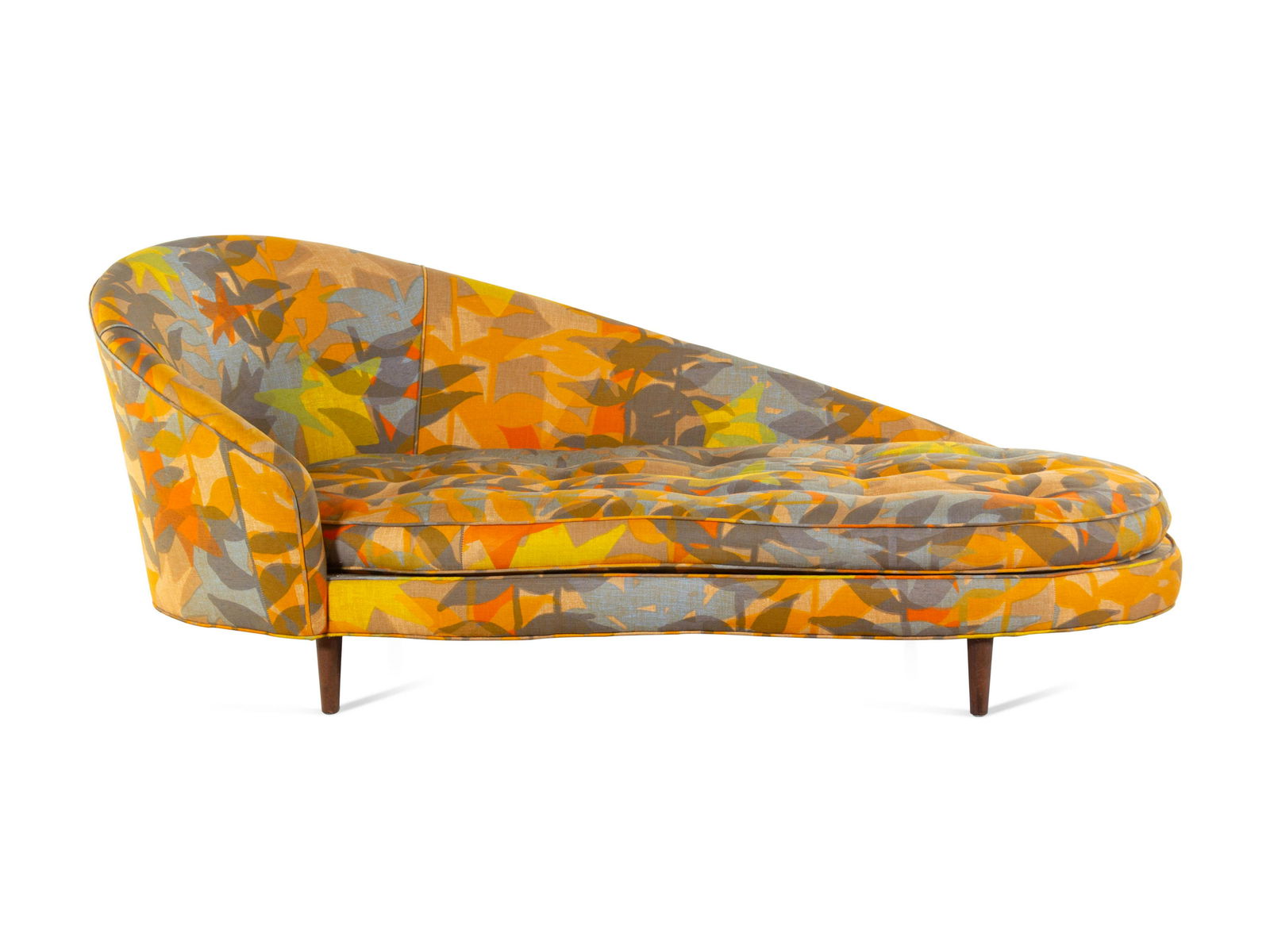 Adrian Pearsall, Attribution (American, 1925-2011): Adrian Pearsall, Attribution (American, 1925-2011) Chaise Lounge upholstery, wood H 27 x W 68 x D 32 inches.