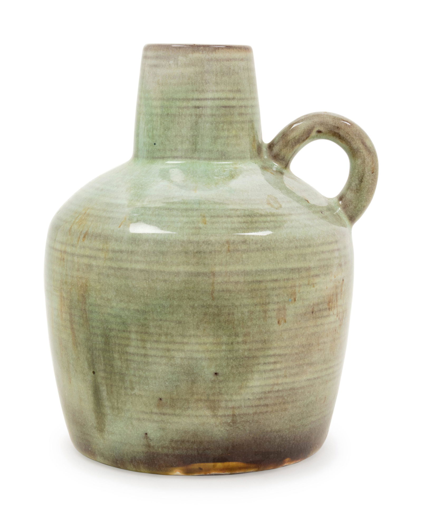 Eugene Deutch (Hungarian-American, 1904-1959) Handled: Eugene Deutch (Hungarian-American, 1904-1959) Handled Jug Form Vase glazed stoneware H 6 x Diameter 4 inches. Property from the Collection of William Mostow, Phoenix, Arizona