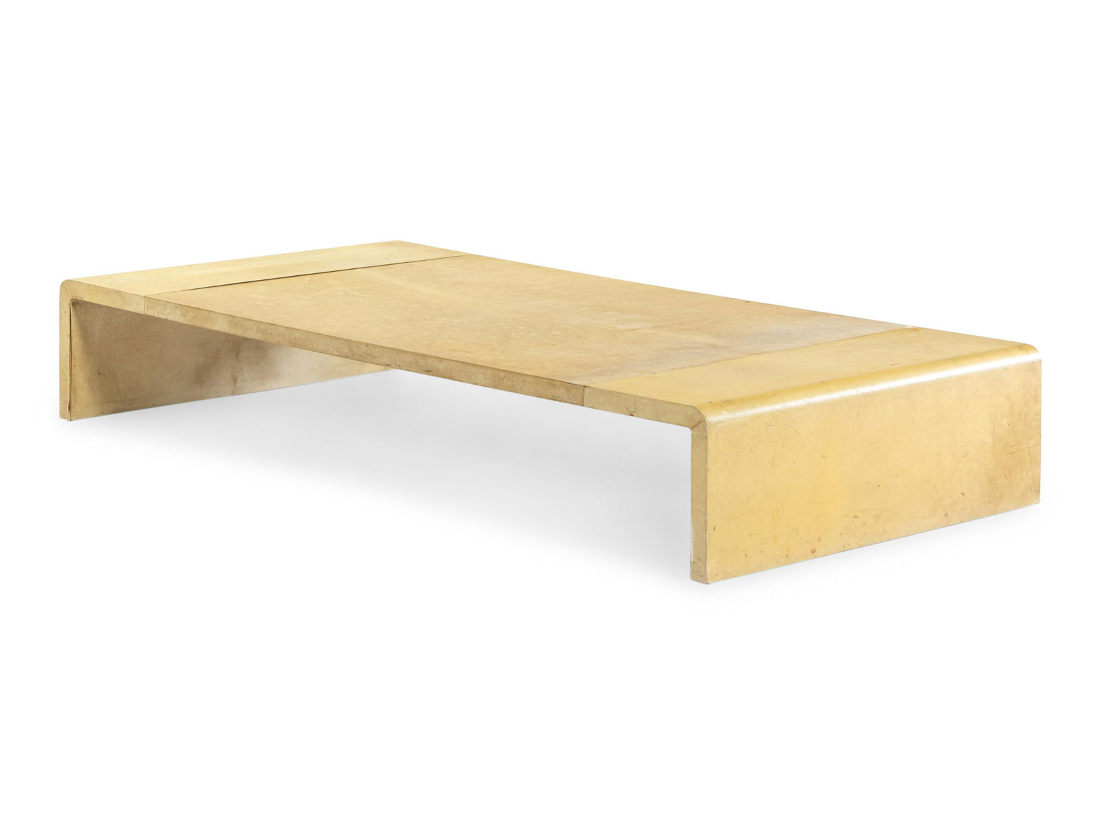 After Jean Michel Frank American, Late 20th Century: After Jean Michel Frank American, Late 20th Century Coffee TableMattaliano, USA parchment over wood H 6 1/4 x W 50 x D 24 inches. By repute of consignor made by Peter Marino for Giorgio Armani