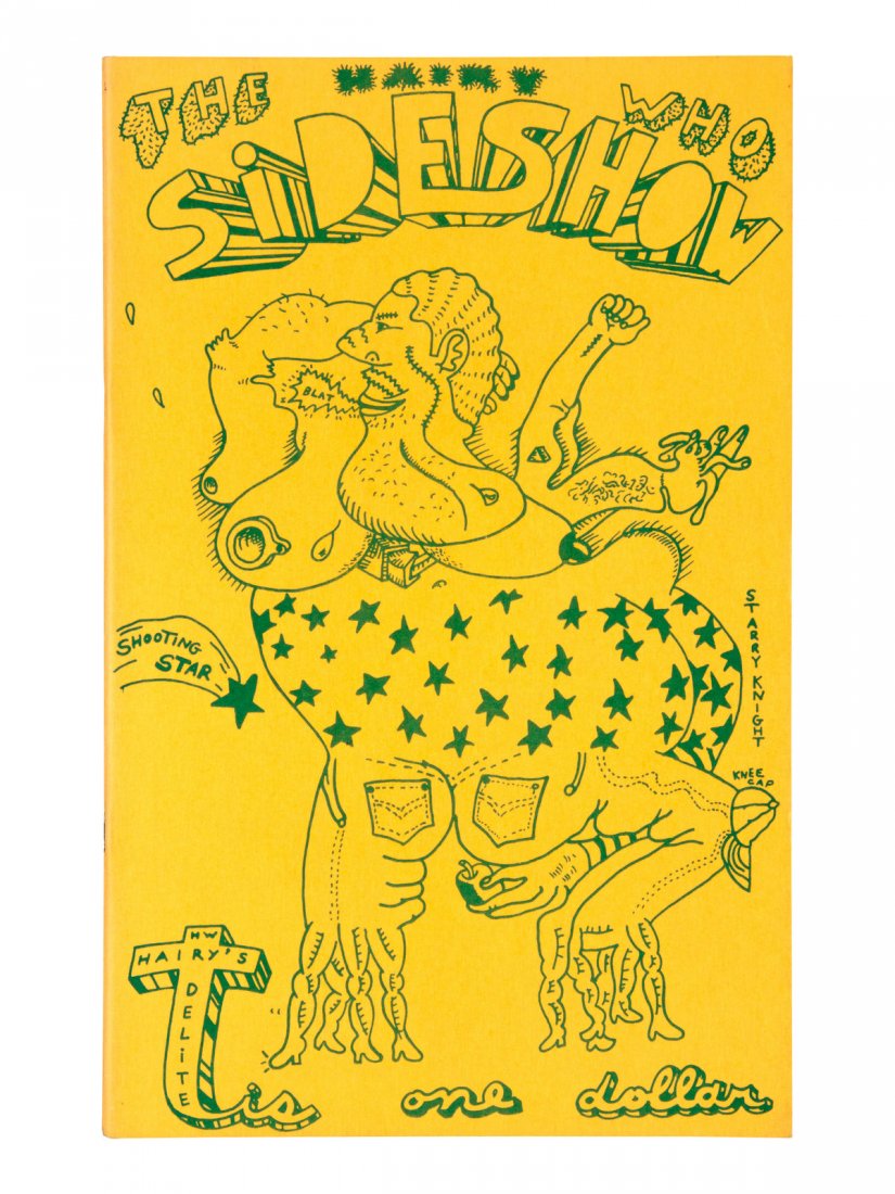 The Hairy Who (Jim Faulkner, Art Green, Jim Nutt,: The Hairy Who (Jim Faulkner, Art Green, Jim Nutt, Gladys Nilsson, Suellen Rocca and Karl Wirsum) (American, 20th century) The Hairy Who Sideshow, 1967 bound offset lithographs 11 x 7 inches.