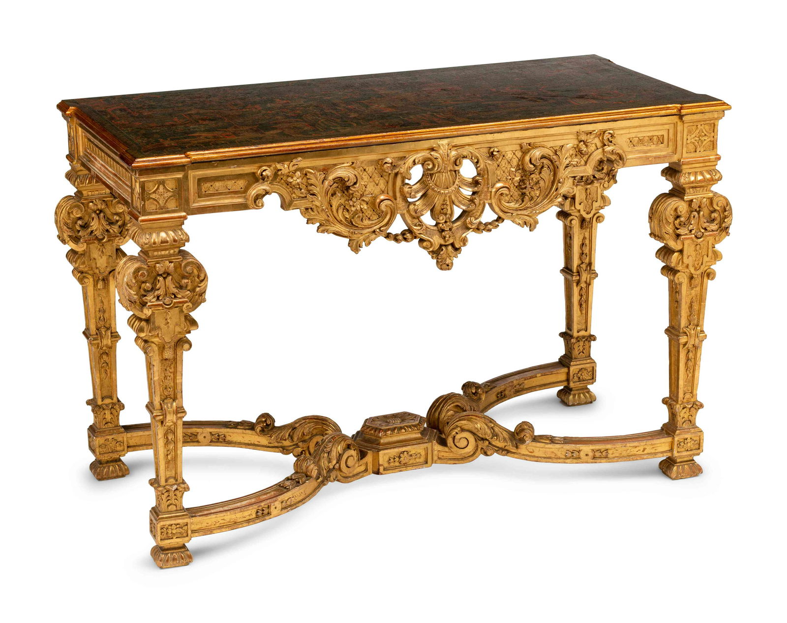 A Louis XIV Style Giltwood Console Table (1 of 4)