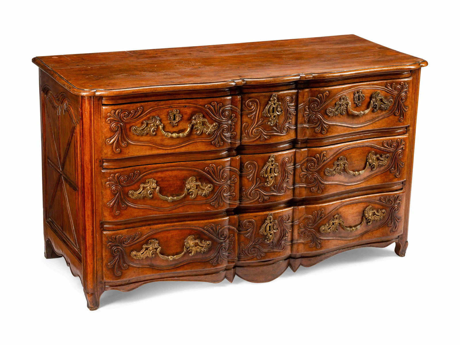 A Louis XV Provincial Carved Walnut Commode (1 of 5)