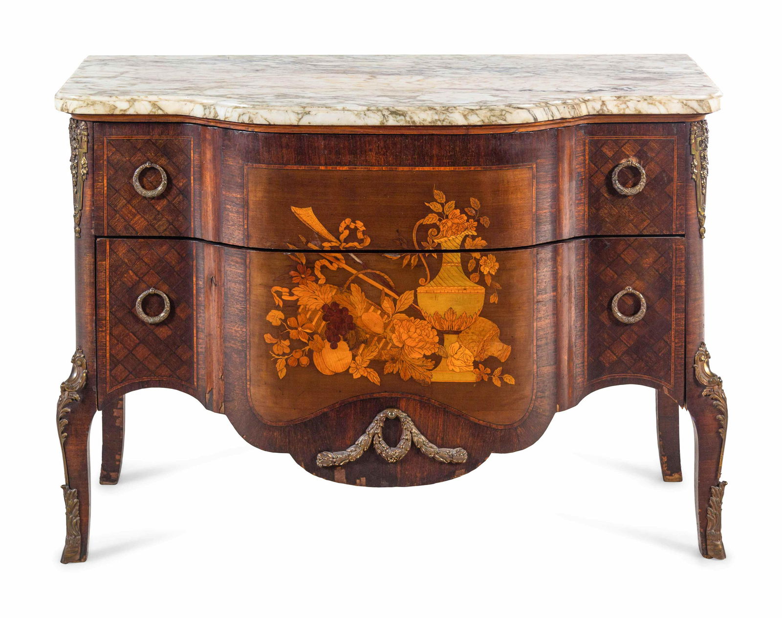 A Louis XV/XVI Transitional Style Gilt Bronze Mounted (1 of 3)