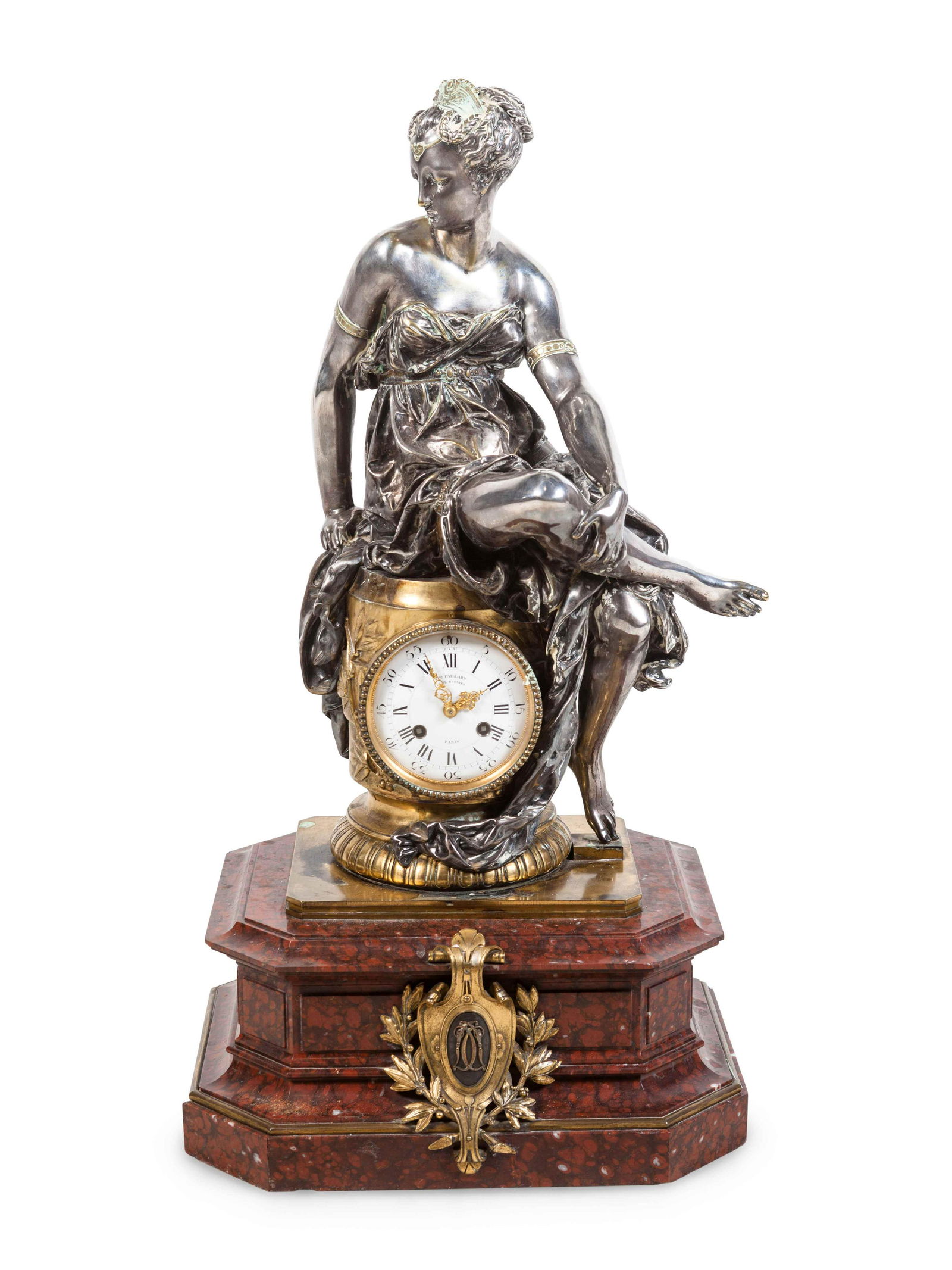 A Napoleon III Gilt and Silvered Bronze and Rouge (1 of 8)