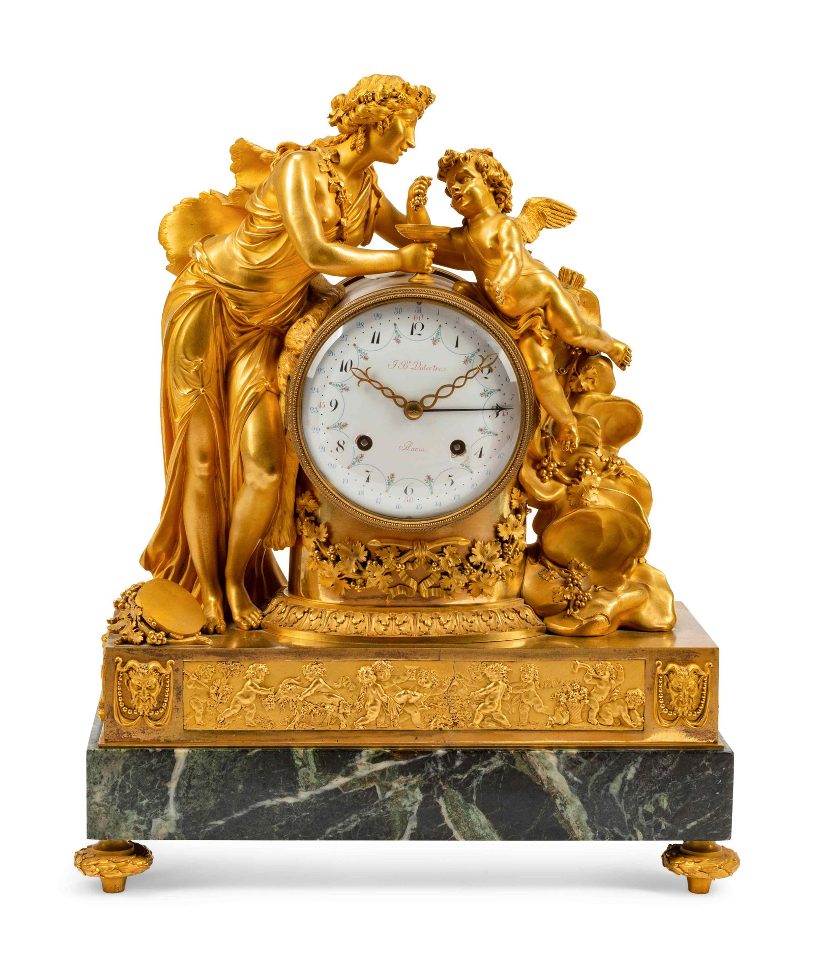 A French Gilt Bronze and Marble Mantel Clock (1 of 6)
