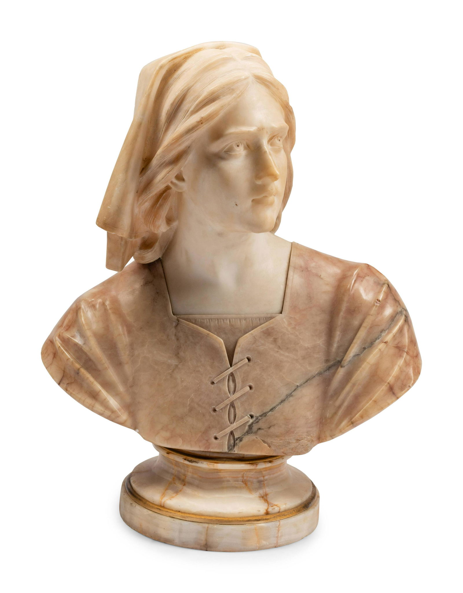 An Italian Carved Alabaster Bust (1 of 4)