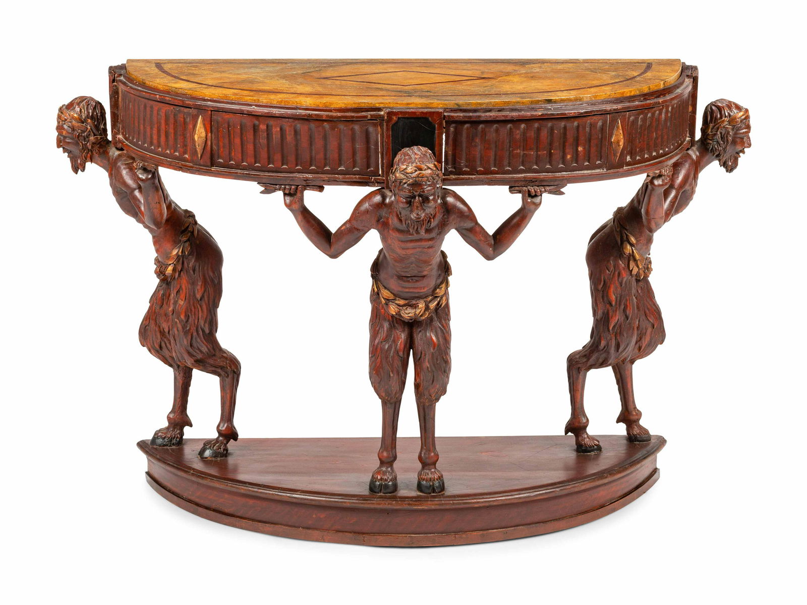 An Italian Painted Console Table with Satyr Supports (1 of 4)