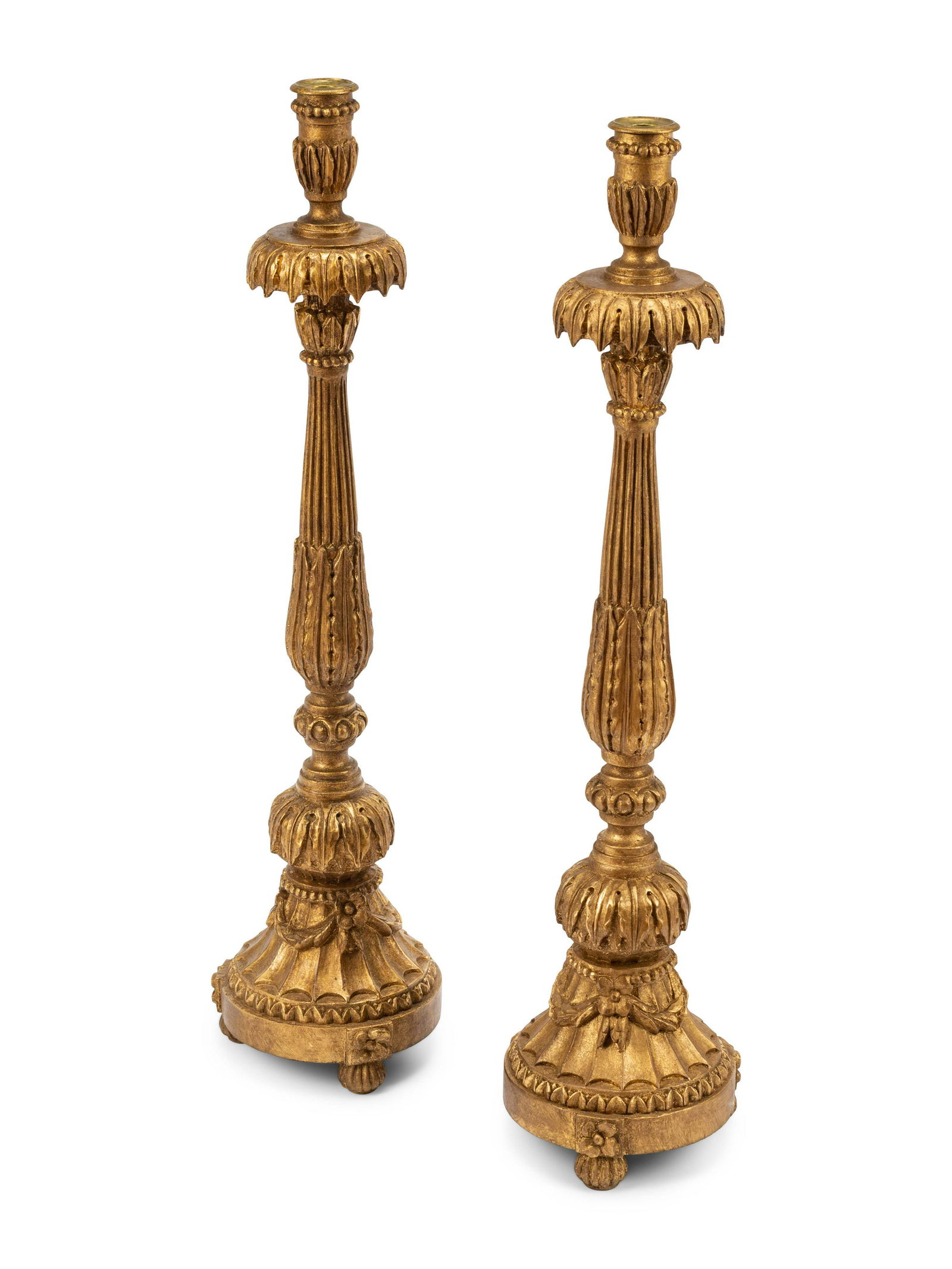 A Pair of Italian Neoclassical Carved and Parcel Gilt (1 of 3)