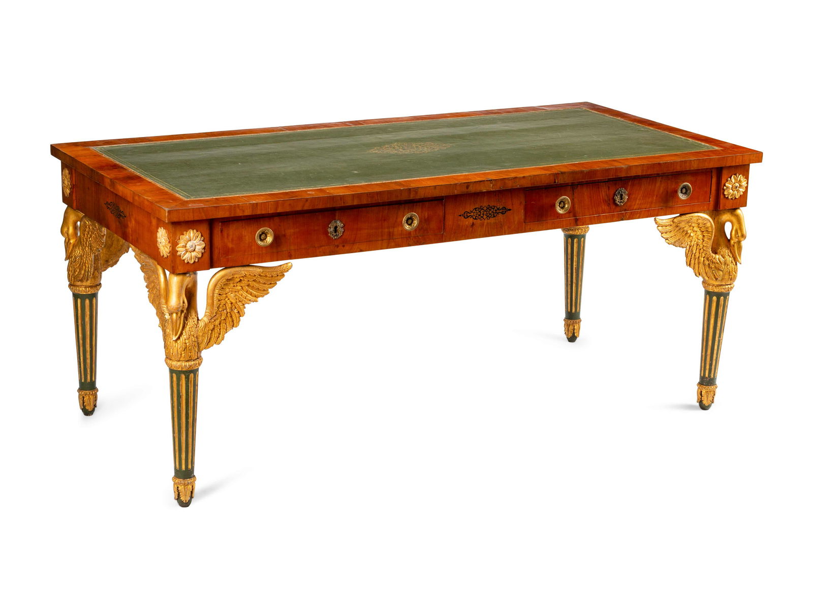 An Austrian Empire Style Fruitwood Veneered, Painted (1 of 4)