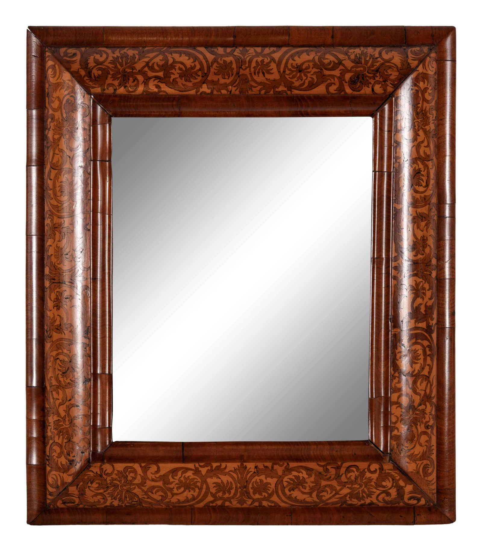 A William and Mary Walnut and Marquetry Mirror (1 of 3)